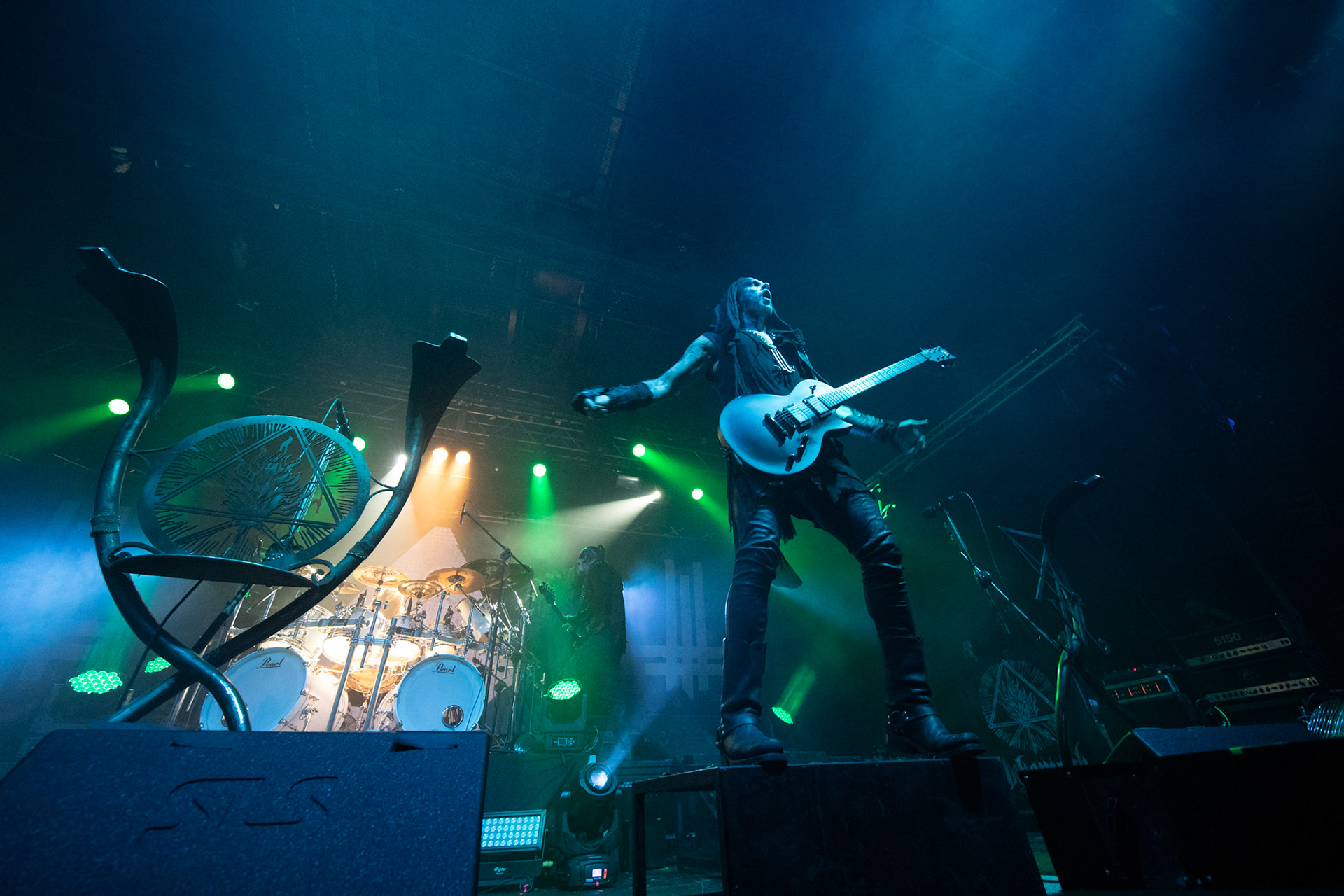 14.12.2018r. Behemoth koncert Merry Christless - Warszawa Progresja, Adam "Nergal" Darski – gitara, wokal prowadzący, 
Zbigniew "Inferno" Promiński – perkusja,
Tomasz "Orion" Wróblewski – gitara basowa, Patryk "Seth" Sztyber – gitara,  fot. Andrzej Wasilkiewicz/Reporter