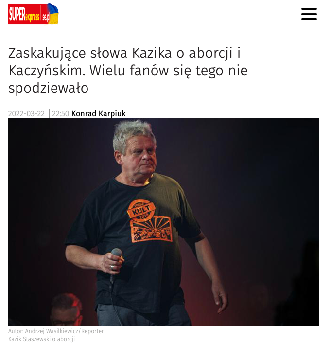 poglądy Kazika Staszewskiego