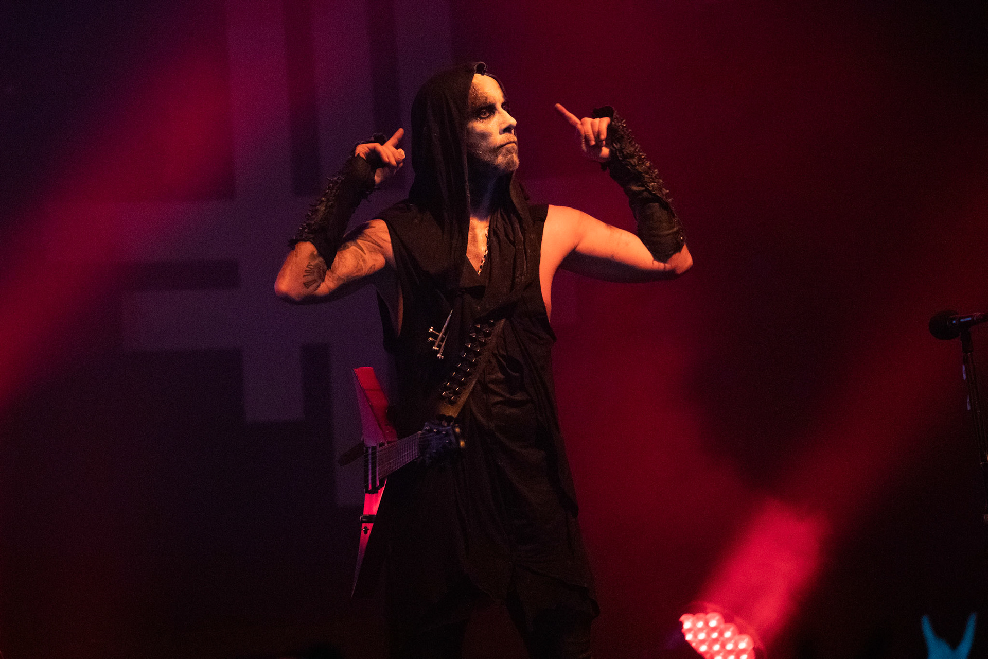 14.12.2018r. Behemoth koncert Merry Christless - Warszawa Progresja, Adam "Nergal" Darski – gitara, wokal prowadzący, 
Zbigniew "Inferno" Promiński – perkusja,
Tomasz "Orion" Wróblewski – gitara basowa, Patryk "Seth" Sztyber – gitara,  fot. Andrzej Wasilkiewicz/Reporter