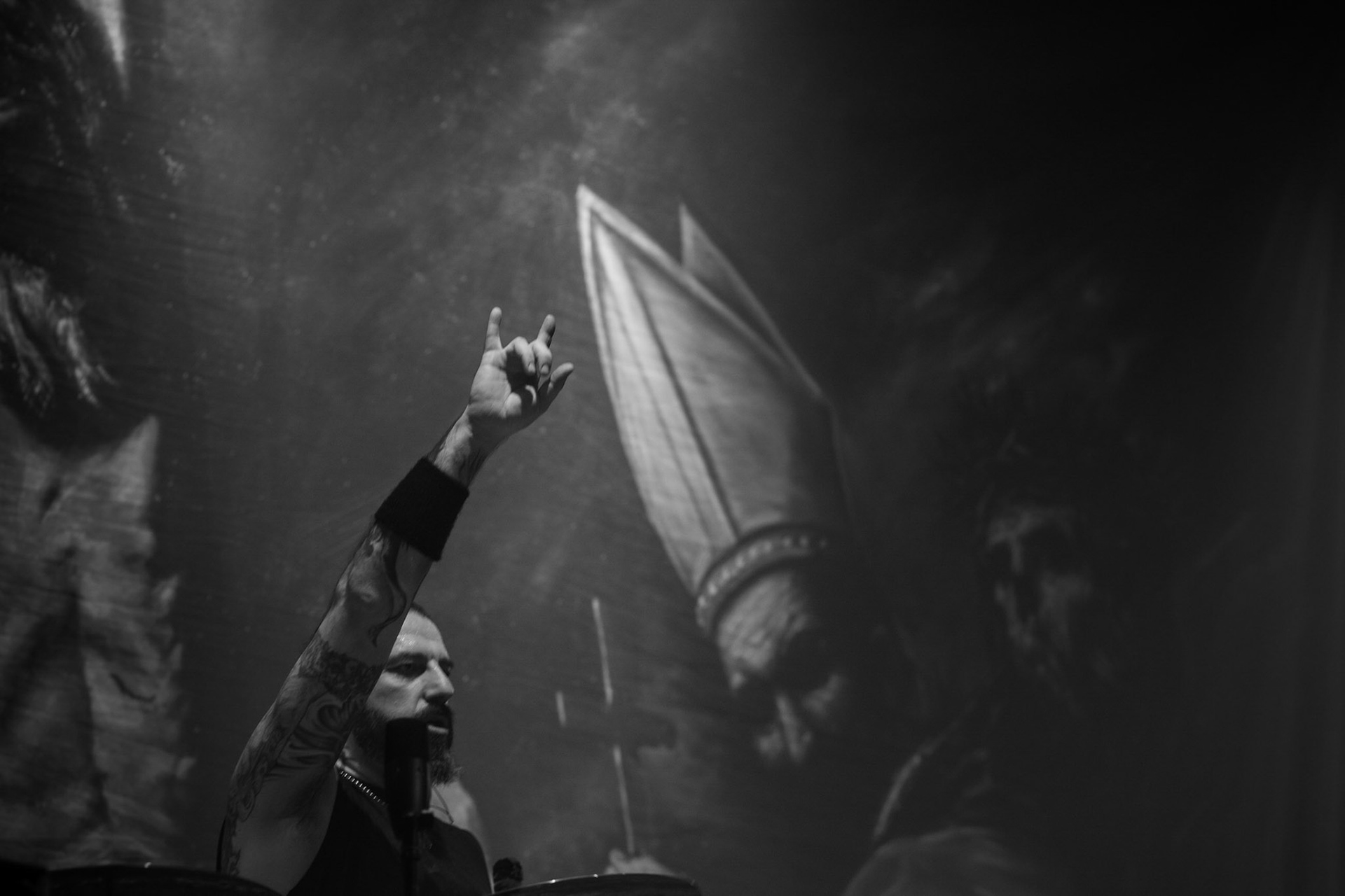 25.11.2019 Warszawa Klub Progresja Europejska Trasa Moonspell z Rotting Christ 2019 
koncert Rotting Christ
N/z Sakis Tolis gitara wokal
N/z Themis Tolis perkusja 
N/z Vagelis Karzis gitara basowa
N/z George Emmanuel  gitara
fot. Andrzej Wasilkiewicz/REPORTER