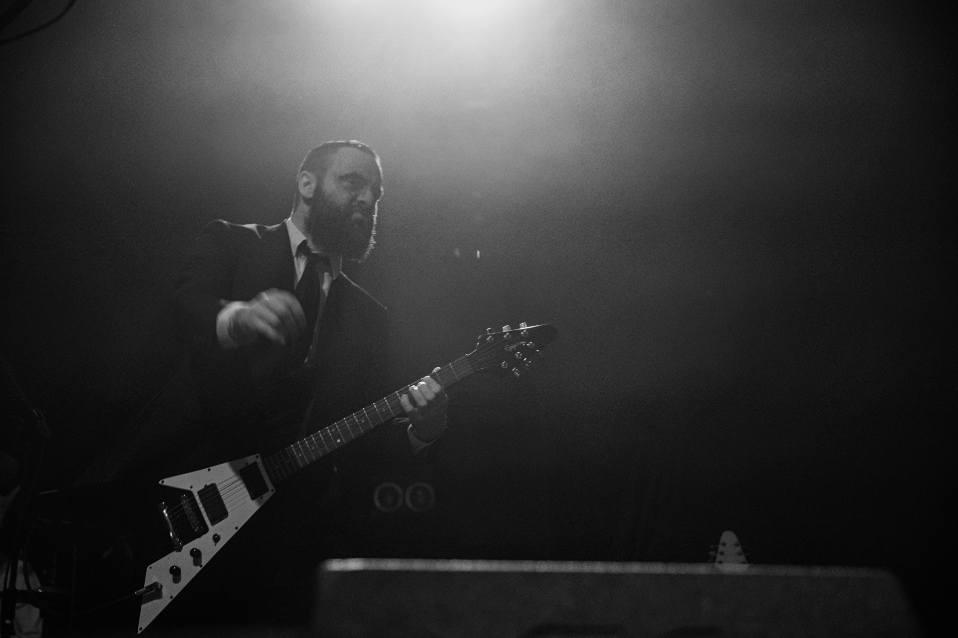 18.12.2021 Masturbator - Antysylwester Antyradia, 18 lat klubu Progresja,n/z Vithor/ growl-git, n/z Raefoth/bas, n/z Czaha/beki, n/z Mayhem/git,metal, blackmetal, thrashmetal, satanic old skull metal, fot. Andrzej Wasilkiewicz/Reporter