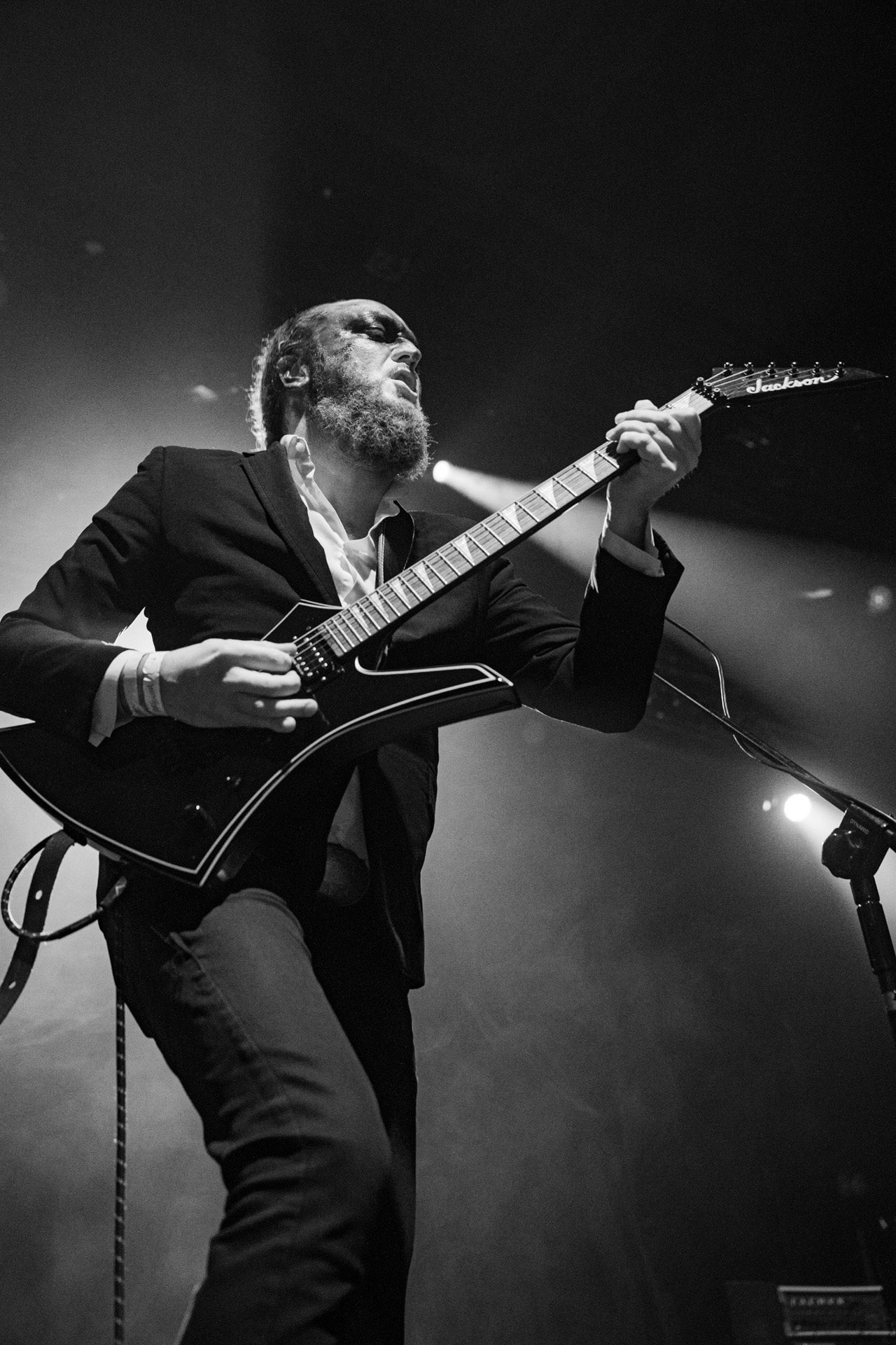 18.12.2021 Masturbator - Antysylwester Antyradia, 18 lat klubu Progresja,n/z Vithor/ growl-git, n/z Raefoth/bas, n/z Czaha/beki, n/z Mayhem/git,metal, blackmetal, thrashmetal, satanic old skull metal, fot. Andrzej Wasilkiewicz/Reporter