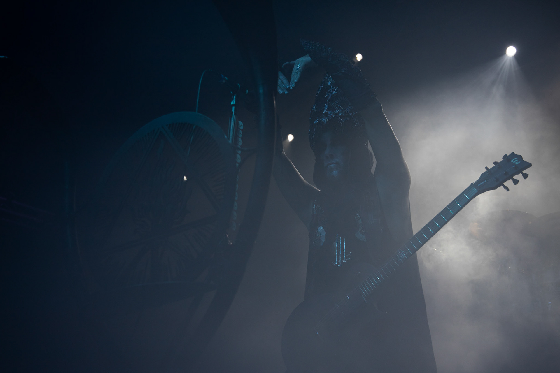 14.12.2018r. Behemoth koncert Merry Christless - Warszawa Progresja, Adam "Nergal" Darski – gitara, wokal prowadzący, 
Zbigniew "Inferno" Promiński – perkusja,
Tomasz "Orion" Wróblewski – gitara basowa, Patryk "Seth" Sztyber – gitara,  fot. Andrzej Wasilkiewicz/Reporter