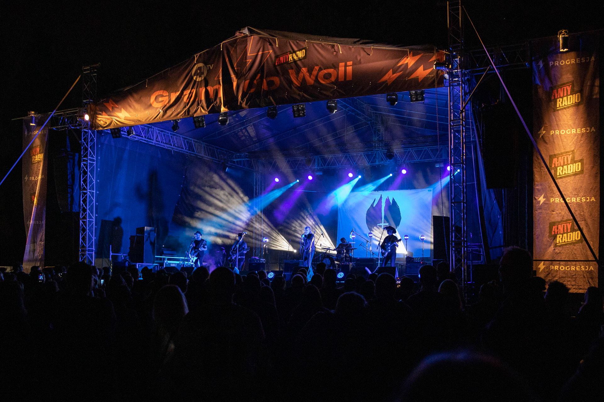 13.08.2021 koncert Me And That Man w Warszawie,Letnia scena Progresji, Gramy do Woli.n/z Adam Nergal Darski - gitara, wokal,n/z John Porter - gitara, wokal,n/z Łukasz Kumanski - perkusja,n/z Matteo Bassoli - bass, wokal,n/z Sasha Boole - gitara, wokal,Fot. Andrzej Wasilkiewicz/Reporter