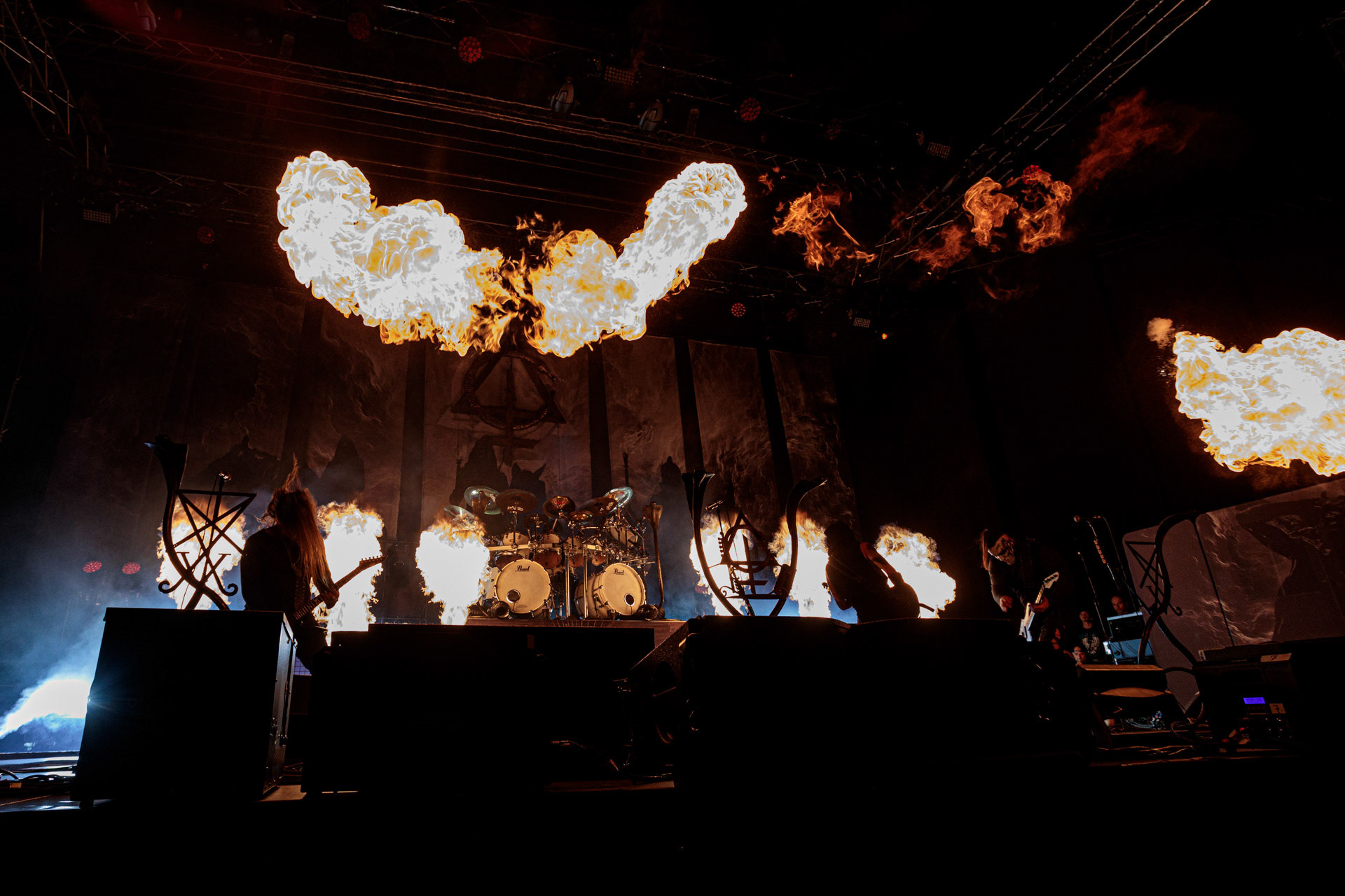 19.10.2022 BEHEMOTH - The European Siege 2022,Adam Nergal Darski - wokal, gitara,Zbigniew Inferno Prominski - perkusja,Tomasz Orion Wroblewski - bass,Patryk Seth Sztyber gitara,Spodek Katowice Poland,fot. Andrzej Wasilkiewicz/Reporter