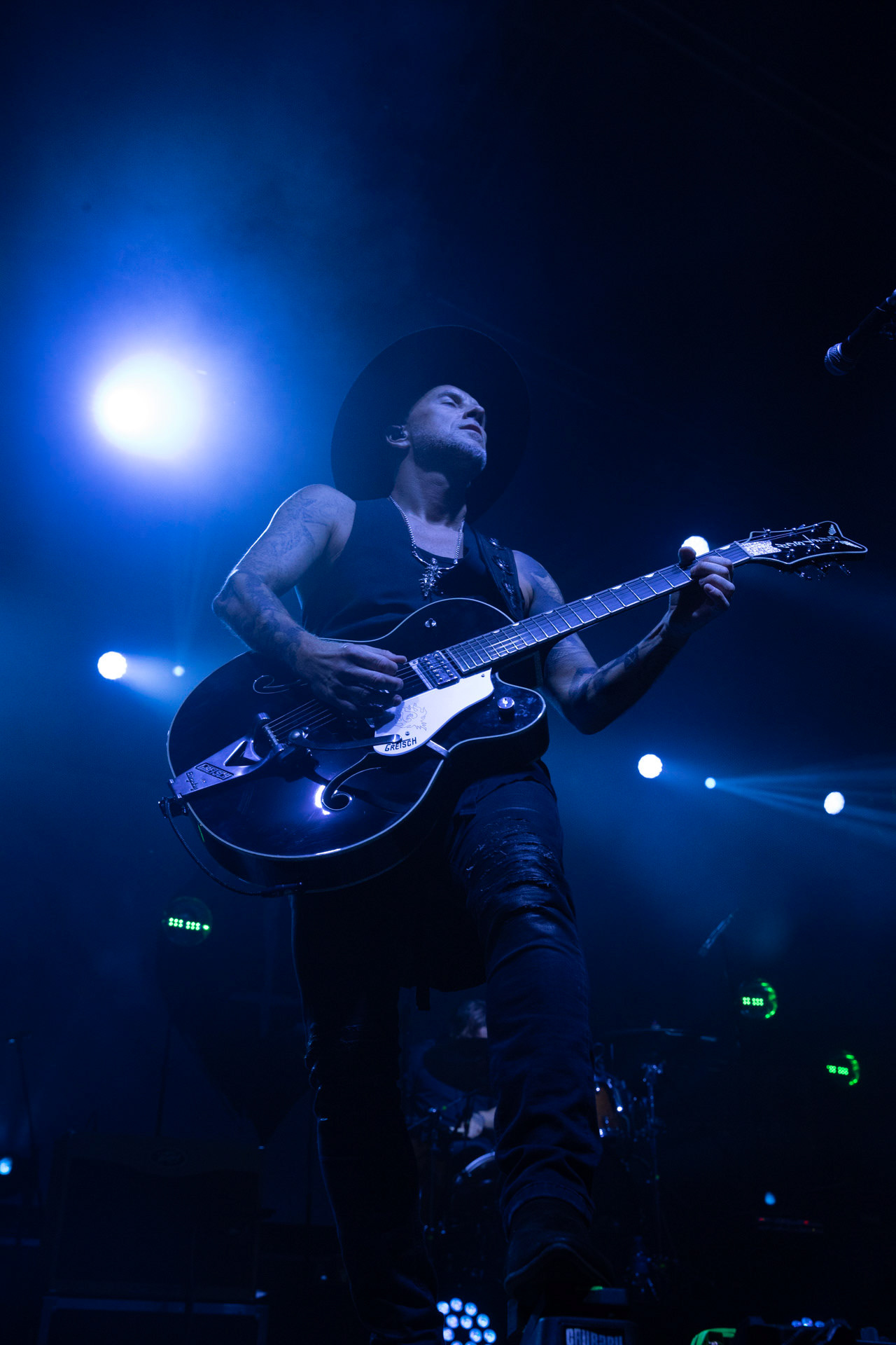 13.08.2021 koncert Me And That Man w Warszawie,Letnia scena Progresji, Gramy do Woli.n/z Adam Nergal Darski - gitara, wokal,Fot. Andrzej Wasilkiewicz/Reporter