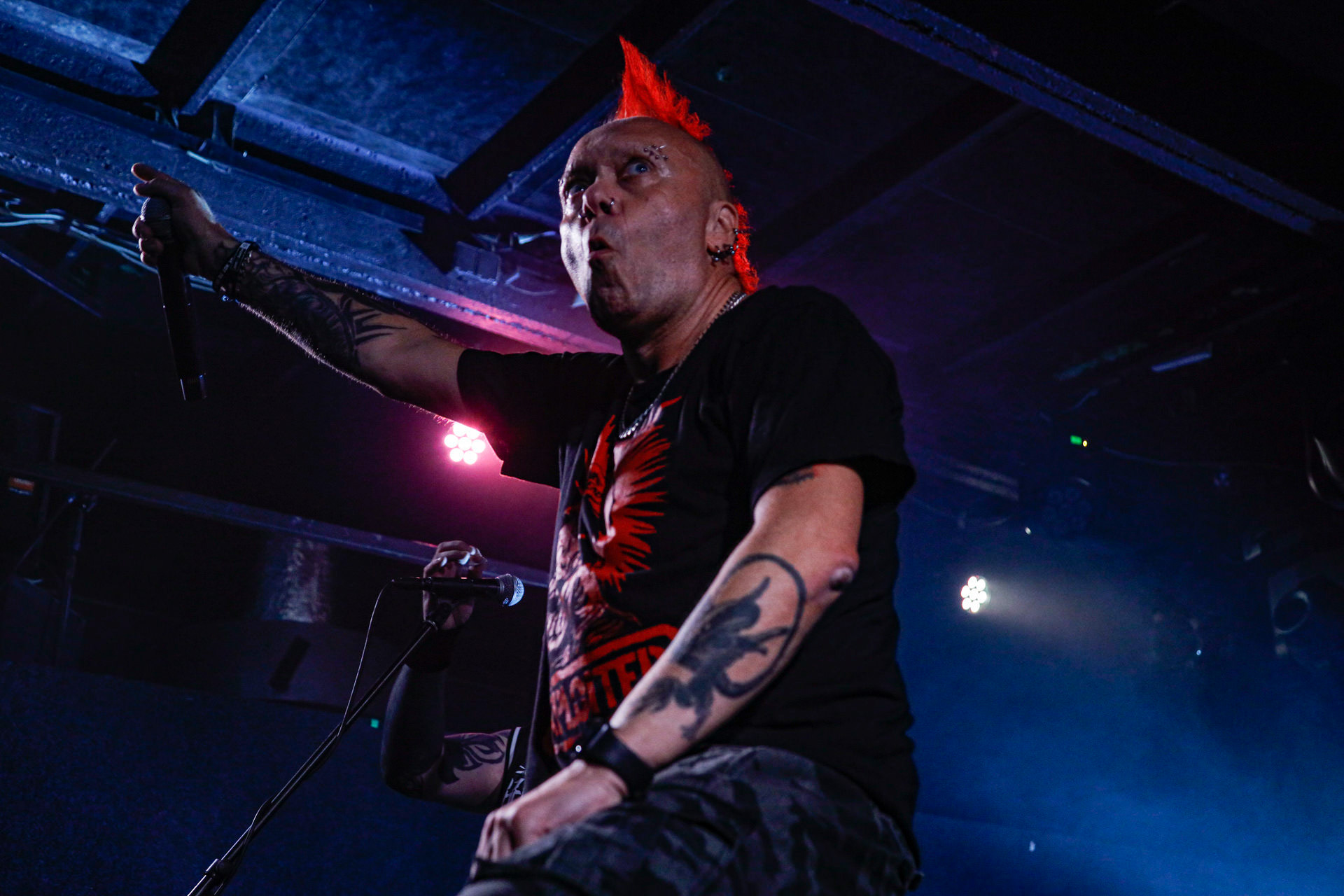 25.08.2022 The Exploited - legenda drugiej fali punk rocka na koncercie w warszawskiej Proximie.Weterani punk rock, hardcore punk, crossover thrash z Edynburga w składzie:Wattie Buchan – wokal, Irish Rob – bas,Willie Buchan – perkusja,Robbie Steedo Davidson - gitara,Produkcja: Noise Annoys Booking Agency and Records, Boredom Booking. fot. Andrzej Wasilkiewicz/Reporter
