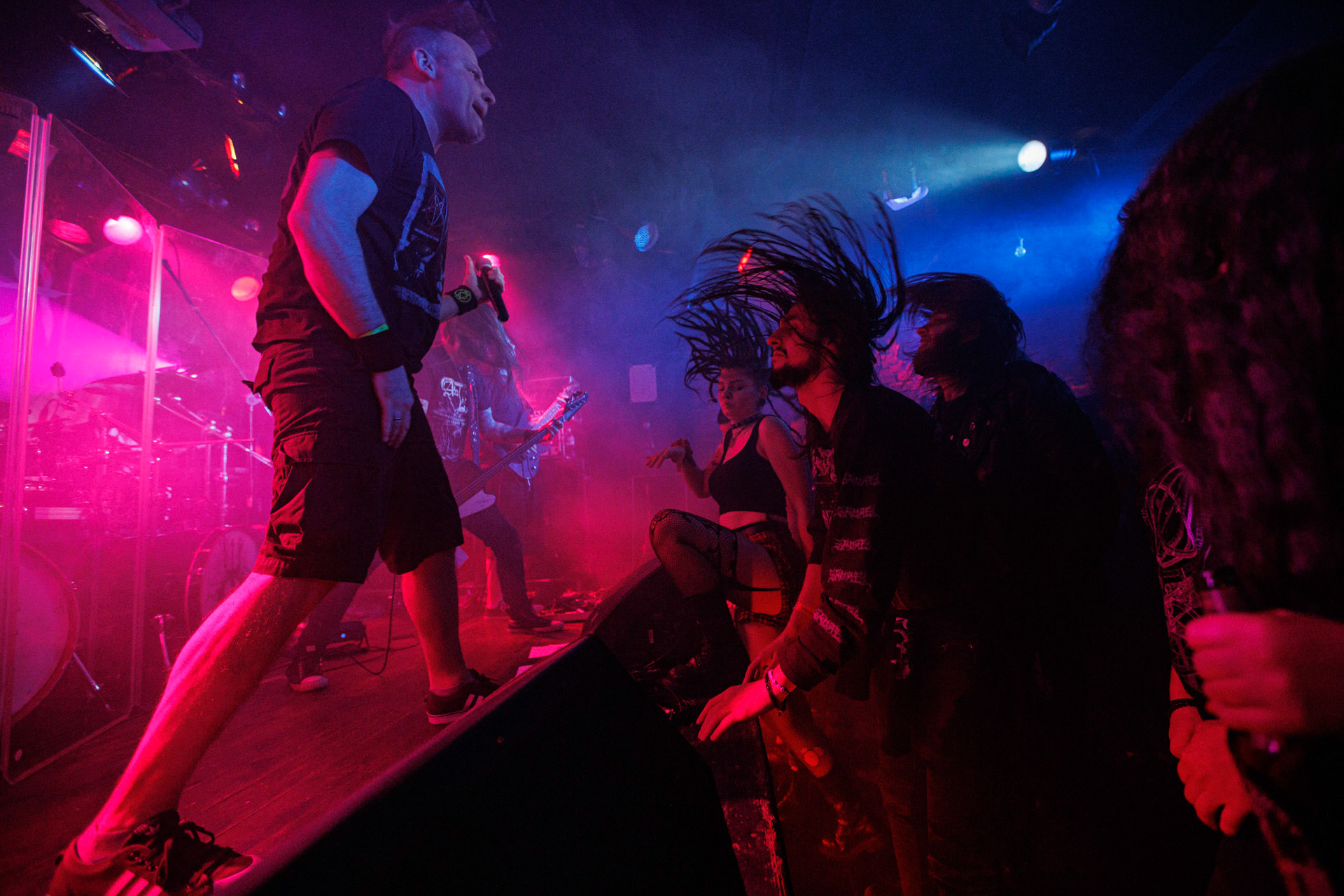 18.03.2022 VIRGIN SNATCH - INFERNALIS RESURGENTIS - Warszawski koncert zespolu VIRGIN SNATCH,thrash metal, death metal,n/z Lukasz "Zielony" Zielinski wokal,fot. Andrzej Wasilkiewicz/Reporter