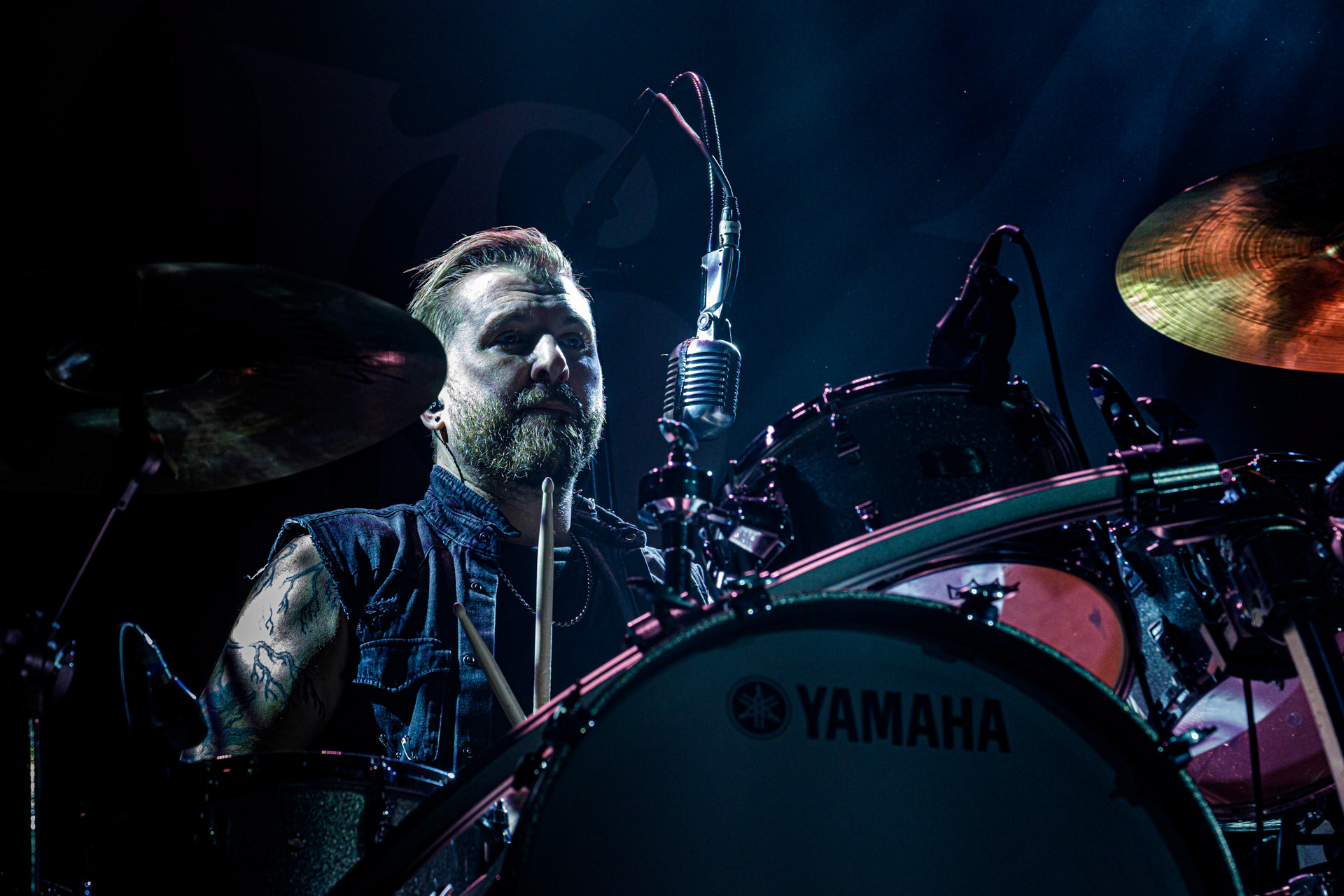 7.10.2022 Warszawski koncert Three Days Grace w klubie Progresja.Kanadyjczycy promuja nowy album EXPLOSIONS.n/z Barry Stock – gitara, n/z Brad Walst – gitara basowa, n/z Neil Sanderson – perkusja, instrumenty klawiszowe, n/z Matt Walst – wokal,Produkcja Knock Out Productions, Fot. Andrzej Wasilkiewicz/Reporter