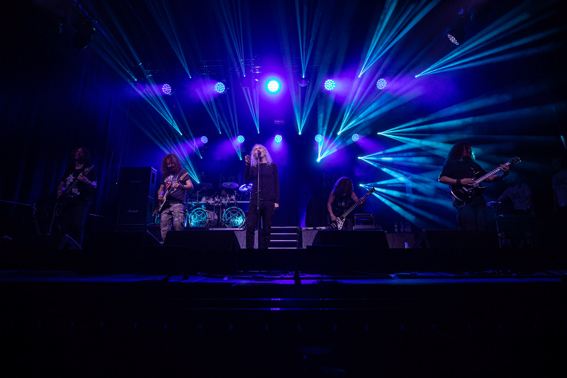 12.09.2021 - KAT i Roman Kostrzewski - koncert "Do zobaczenia w piekle" Wroclaw, Centrum Koncertowe A2.  Piotr Radecki (Maryla, ex-Kat &amp; Roman Kostrzewski)- gitara, fot. Andrzej kaziq Wasilkiewicz