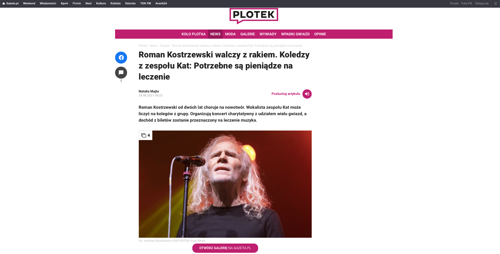 Roman Kostrzewski walczy z nowotworem.