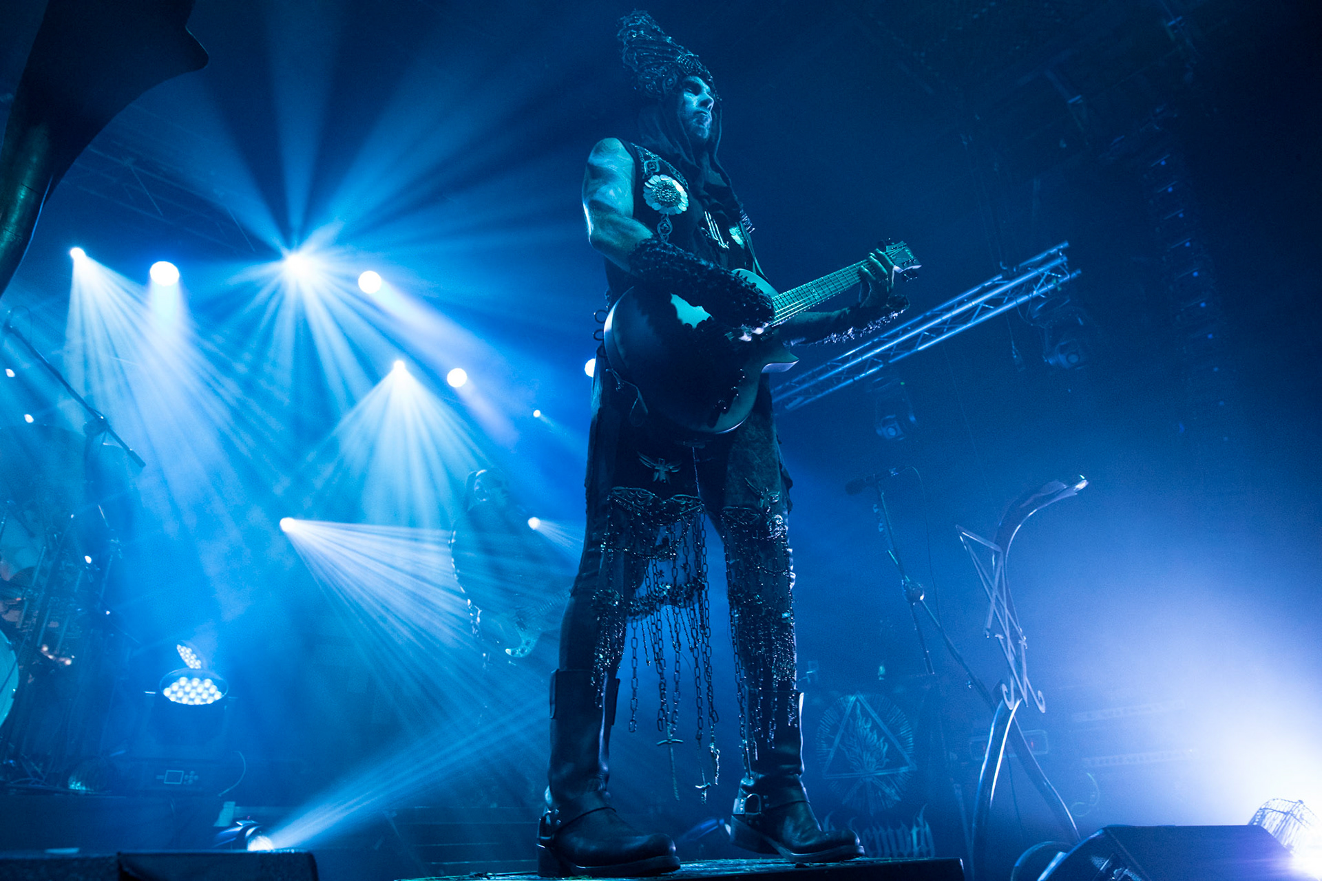 14.12.2018r. Behemoth koncert Merry Christless - Warszawa Progresja, Adam "Nergal" Darski – gitara, wokal prowadzący, 
Zbigniew "Inferno" Promiński – perkusja,
Tomasz "Orion" Wróblewski – gitara basowa, Patryk "Seth" Sztyber – gitara,  fot. Andrzej Wasilkiewicz/Reporter