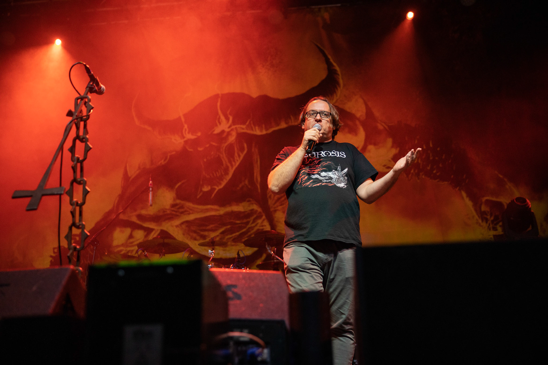 Legendy Metalu Vader - Death Metal - koncert Legendy Metalu w warszawskiej Progresji, 
Peter: Guitar + Vocals
Pajak: Guitar
Hal: Bass
James: Drums
fot. Andrzej kaziq Wasilkiewicz/Reporter