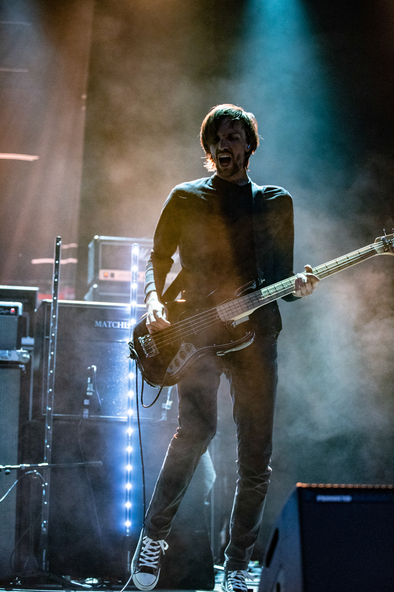 16.09.2021 TIDES FROM NEBULA koncert, Krakow Hype Park,Knock Out Production, Mystic Production,Post-rock, muzyka alternatywna, progresywny rock.n/z Przemek Weglowski – gitara basowa, Fot. Andrzej Wasilkiewicz/Reporter