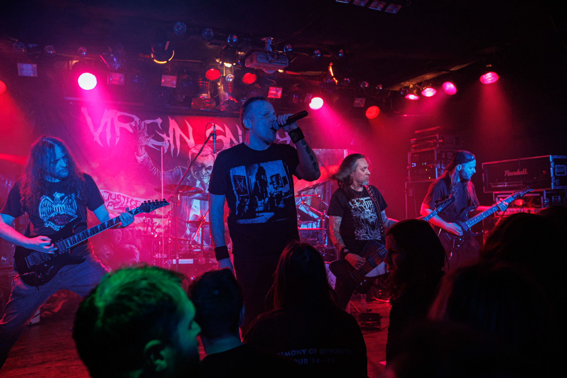 18.03.2022 VIRGIN SNATCH - INFERNALIS RESURGENTIS - Warszawski koncert zespolu VIRGIN SNATCH,thrash metal, death metal,n/z Lukasz "Zielony" Zielinski wokal,n/z Grzegorz "Grysik" Bryla  gitara, n/z Pawel Pasek - gitara, n/z Piotr "Aniol" Wacisz  gitara basowa, n/z Pawel Pawulon Jaroszewicz - perkusja,fot. Andrzej Wasilkiewicz/Reporter