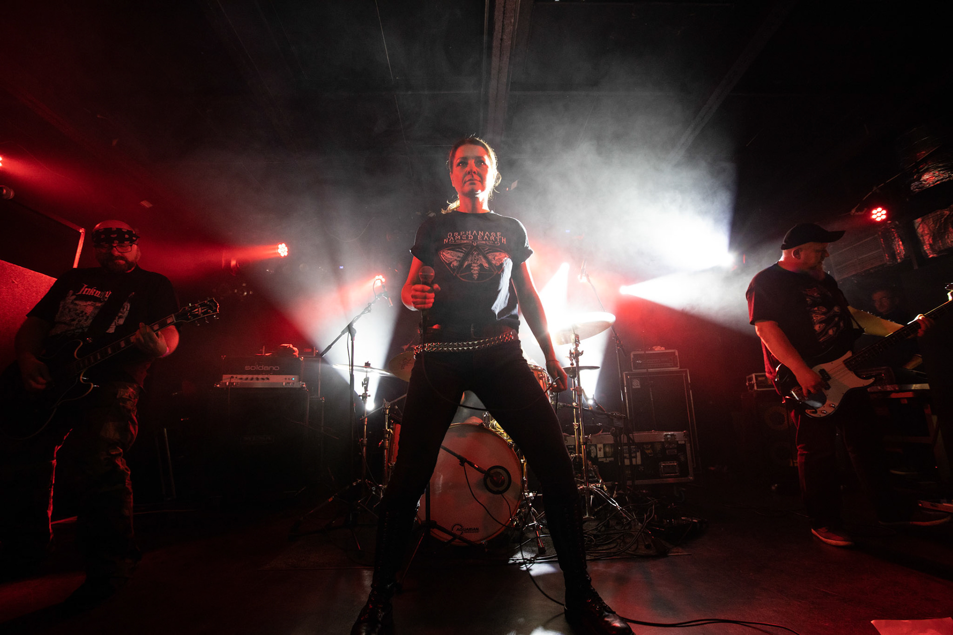 6.12.2019 Warszawa Klub Proxima KMKZ suport Dezertera
N/z Agnieszka Karłowicz wokal 
N/z Mariusz Powierża vel Pączek gitara
N/z Mariusz Grodzki vel GroH bass 
N/z Grzegorz Iwaniec perkusja  
fot. Andrzej Wasilkiewicz/REPORTER