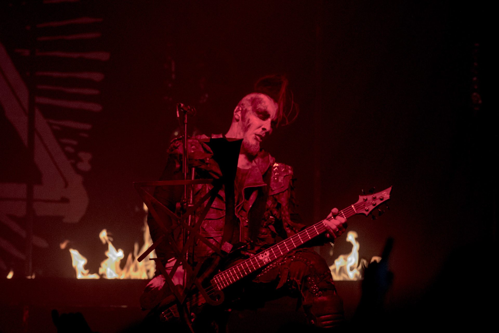 15.12.2017r. Behemoth koncert Merry Christless - Warszawa Progresja, Adam "Nergal" Darski – gitara, wokal prowadzący, 
Zbigniew "Inferno" Promiński – perkusja,
Tomasz "Orion" Wróblewski – gitara basowa, Patryk "Seth" Sztyber – gitara,  fot. Andrzej Wasilkiewicz/Reporter