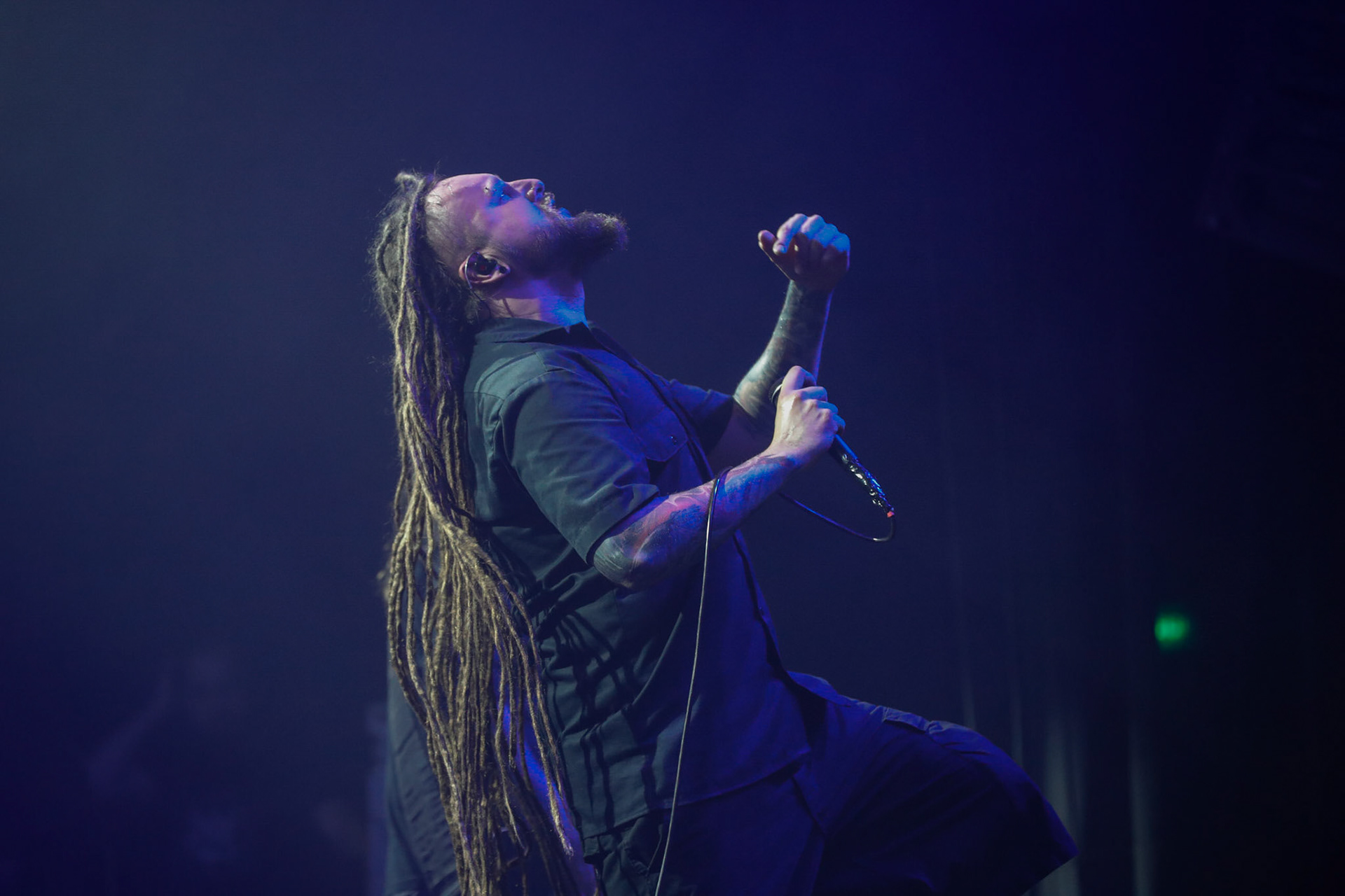 30.11.2018 Knock Out Tour 2018 - Warszawa Progresja - DECAPITATED - techniczny death metal, groove metal,

Wacław „Vogg” Kiełtyka gitara,
Rafał "Rasta" Piotrowski wokal, 
Michał "Młody" Łysejko perkusja,
Hubert Więcek gitara basowa, fot. Andrzej Wasilkiewicz/Reporter