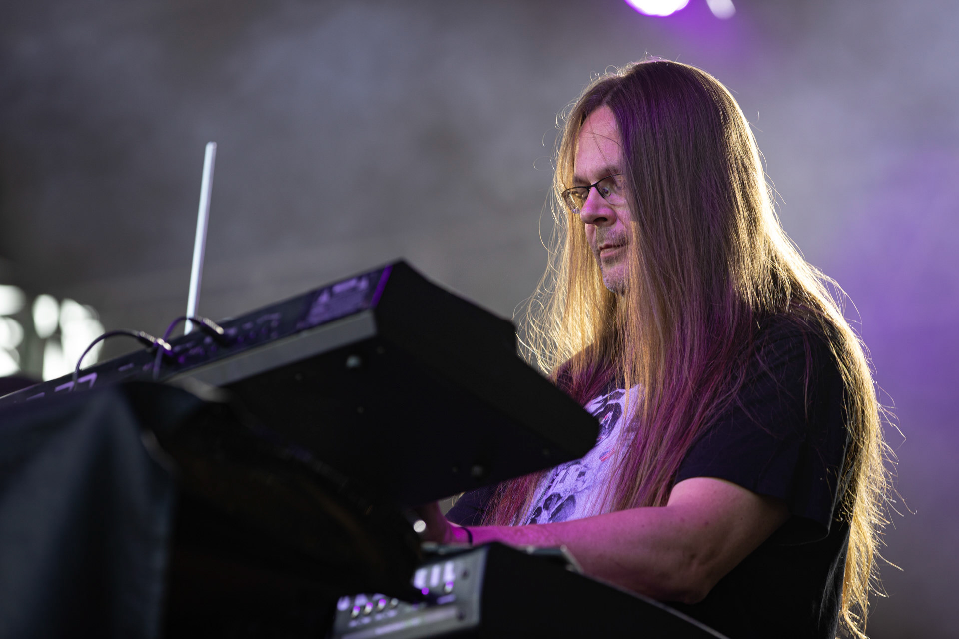 21.08.2021 koncert Collage w Warszawie,Letnia scena Progresji, Gramy do Woli.n/z Krzysztof Palczewski – instrumenty klawiszowe, Fot. Andrzej Wasilkiewicz/Reporter