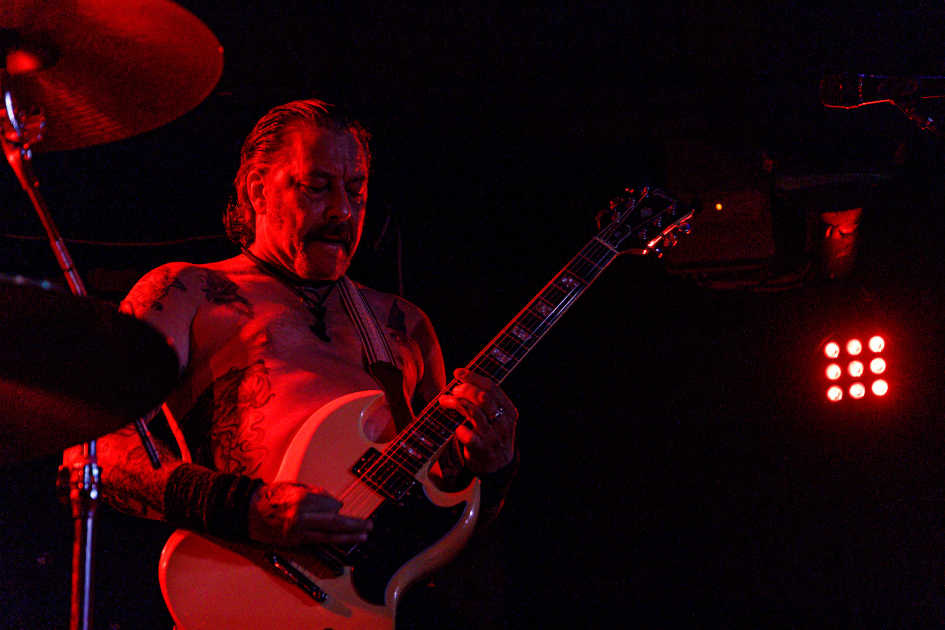 7.07.2022 - HIGH ON FIRE - legenda sceny stoner/doom z Mattem Pikem na czele, koncert w warszawskiej Hydrozagadce.n/z Matt Pike – gitara, wokal,n/z Jeff Matz – gitara basowa,n/z Coady Willis - perkusja,Doom metal, stoner metal, sludge metal, thrash metal.Produkcja WiniaryBookings. fot. Andrzej Wasilkiewicz/Reporter