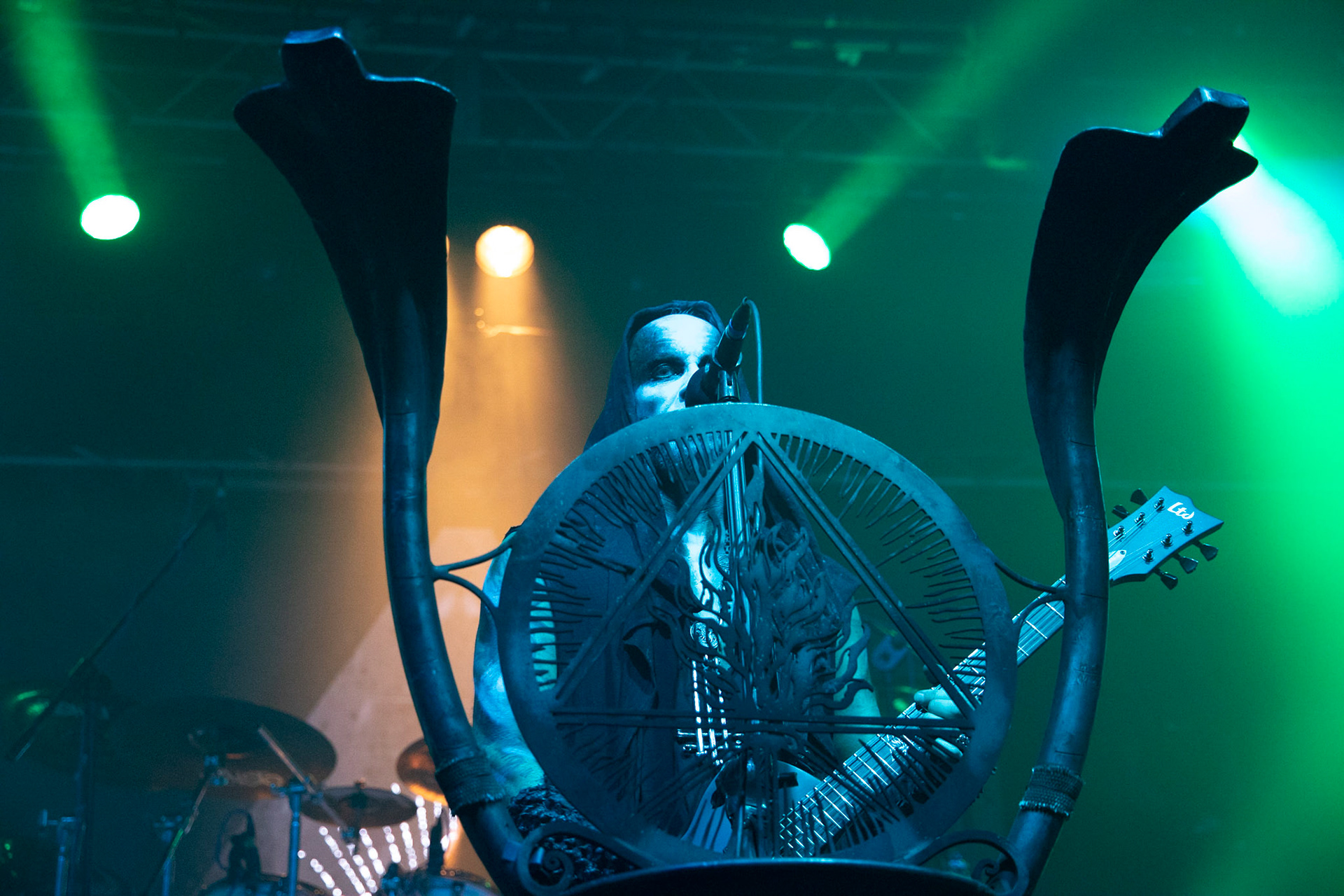 14.12.2018r. Behemoth koncert Merry Christless - Warszawa Progresja, Adam "Nergal" Darski – gitara, wokal prowadzący, 
Zbigniew "Inferno" Promiński – perkusja,
Tomasz "Orion" Wróblewski – gitara basowa, Patryk "Seth" Sztyber – gitara,  fot. Andrzej Wasilkiewicz/Reporter