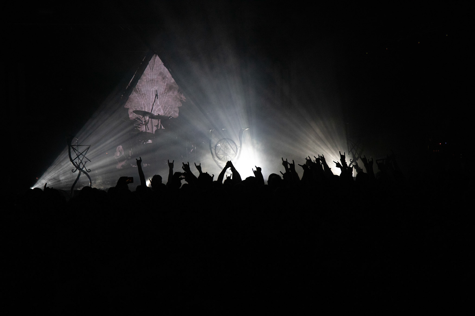 14.12.2018r. Behemoth koncert Merry Christless - Warszawa Progresja, Adam "Nergal" Darski – gitara, wokal prowadzący, 
Zbigniew "Inferno" Promiński – perkusja,
Tomasz "Orion" Wróblewski – gitara basowa, Patryk "Seth" Sztyber – gitara,  fot. Andrzej Wasilkiewicz/Reporter