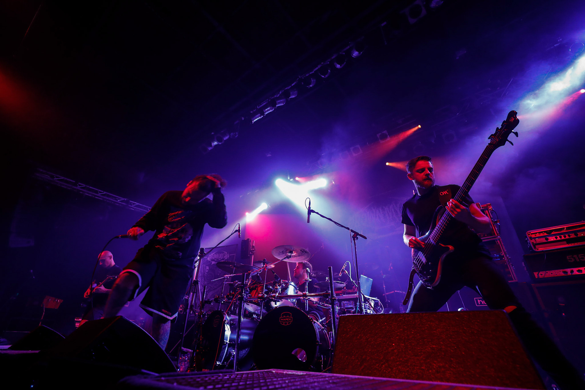 30.11.2018 Knock Out Tour 2018 - Warszawa Progresja - DROWN MY DAY deathcore, metalcore, death metal, 

Maciek "Groov" Korczak wokal, 
Arkadiusz Antosz gitara basowa, 
Sergiusz Smolnicki gitara, 
Sławomir Wojtas gitara, 
Kuba Homik perkusja, fot. Andrzej Wasilkiewicz/Reporter