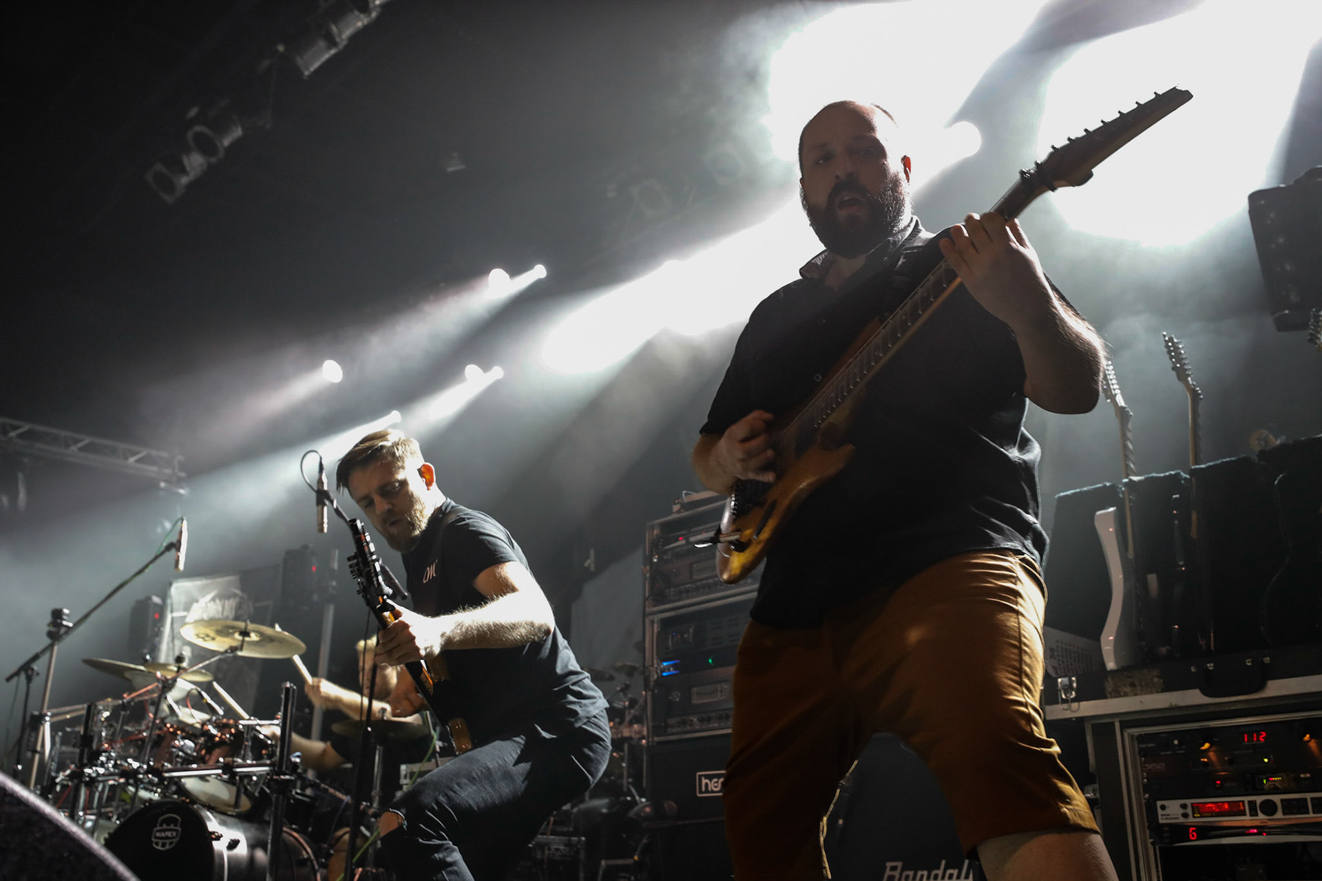 30.11.2018 Knock Out Tour 2018 - Warszawa Progresja - DROWN MY DAY deathcore, metalcore, death metal, 

Maciek "Groov" Korczak wokal, 
Arkadiusz Antosz gitara basowa, 
Sergiusz Smolnicki gitara, 
Sławomir Wojtas gitara, 
Kuba Homik perkusja, fot. Andrzej Wasilkiewicz/Reporter