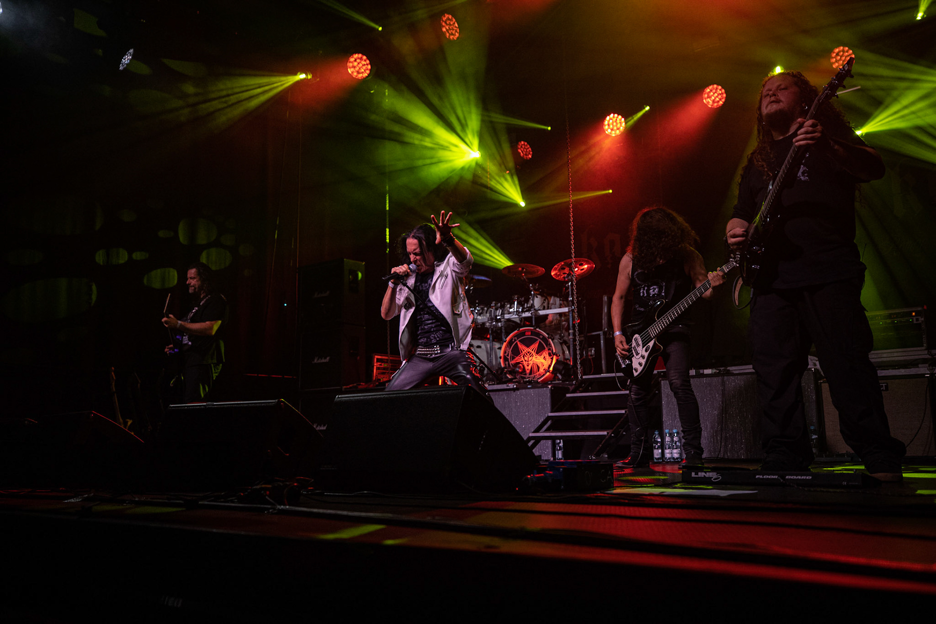 12.09.2021 - KAT i Roman Kostrzewski - koncert "Do zobaczenia w piekle" Wroclaw, Centrum Koncertowe A2.  Tomasz „Titus” Pukacki (Acid Drinkers), fot. Andrzej kaziq Wasilkiewicz