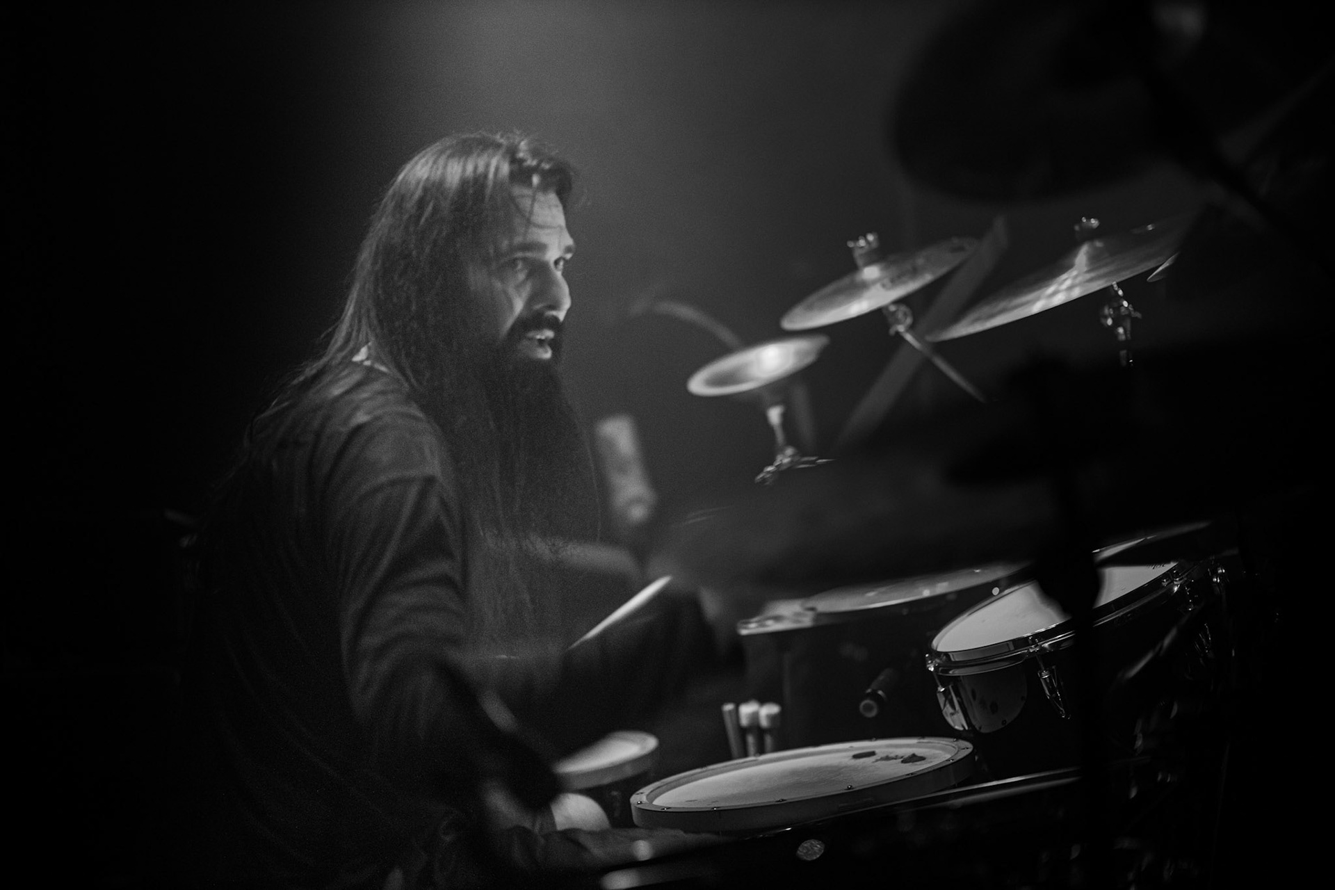 Koncert 4dots - 20.12.2019 Warszawa Klub Pogłos, n/z J.R. Chodkowski drums, Post something, Post something else, fot. Andrzej Wasilkiewicz/REPORTER