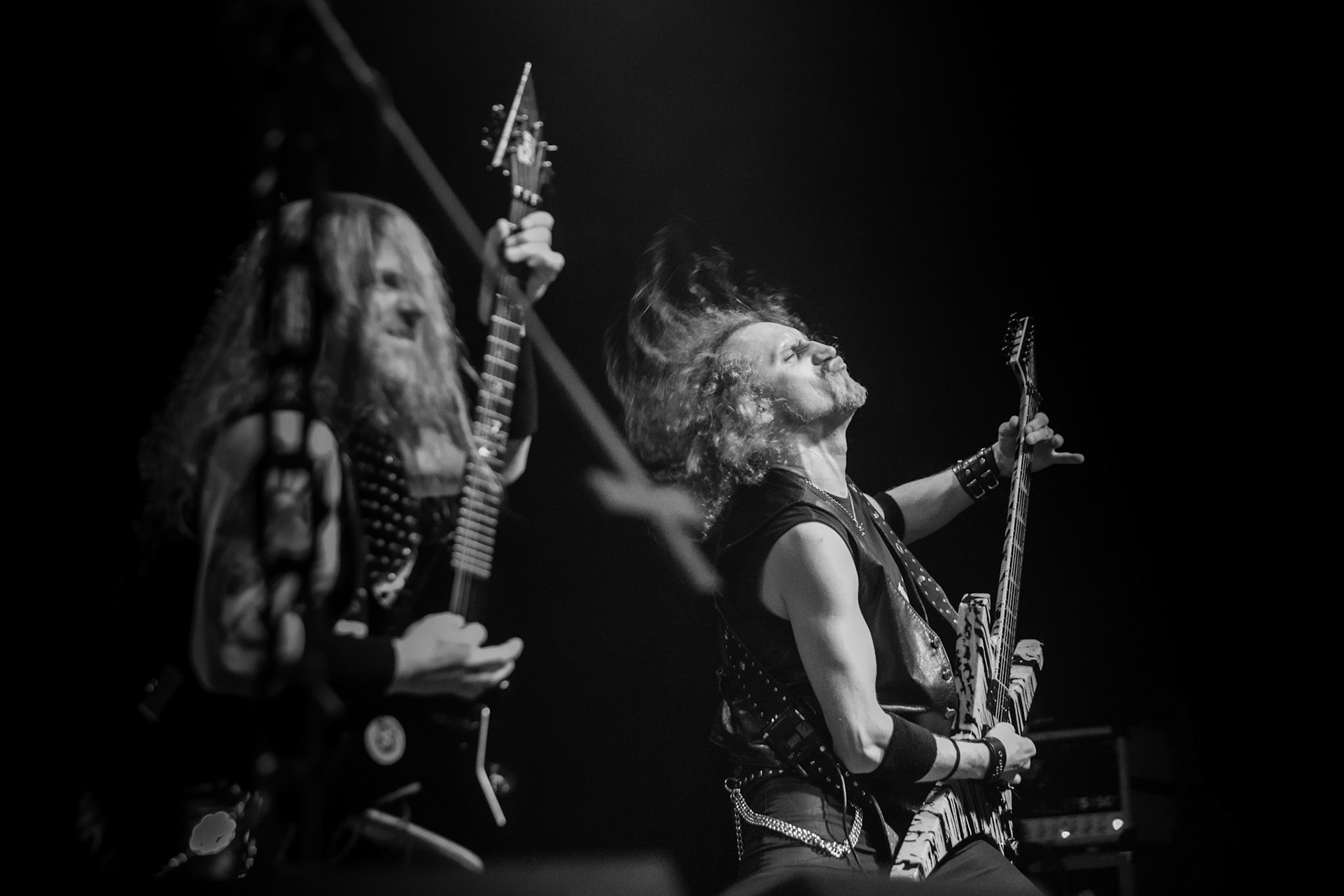 Legendy Metalu Vader - Death Metal - koncert Legendy Metalu w warszawskiej Progresji, 
Peter: Guitar + Vocals
Pajak: Guitar
Hal: Bass
James: Drums
fot. Andrzej kaziq Wasilkiewicz/Reporter