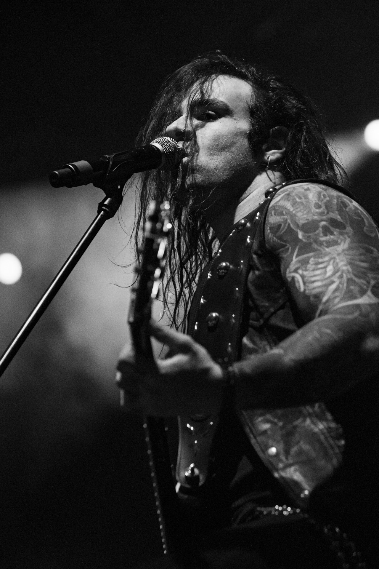 24.09.2021 koncert Rotting Christ, Warszawa, Progresja. N/z  Kostis Foukarakis fot. Andrzej Wasilkiewicz/REPORTER