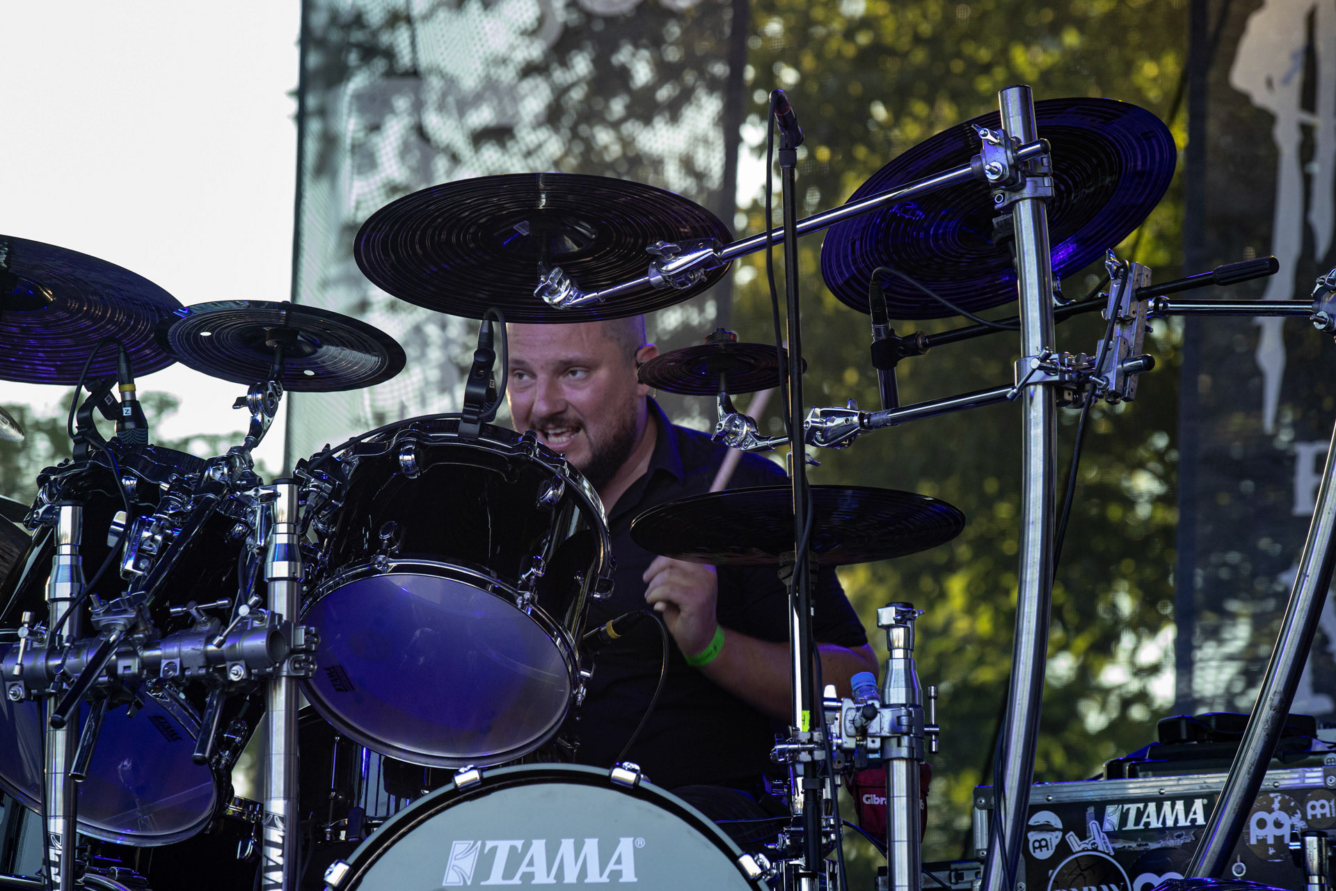 Hunter - postpandemoniczny koncert z okazji XXXV-lecia.Progresja - Gramy do Woli, Warszawa.Dariusz „Daray” Brzozowski – perkusja, Letnia Scena Progresji.fot. Andrzej Wasilkiewicz/Reporter