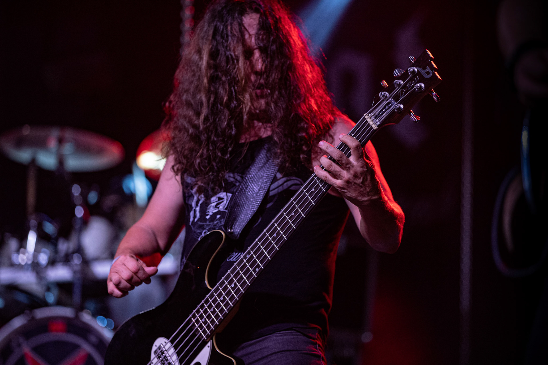 12.09.2021 - KAT i Roman Kostrzewski - koncert "Do zobaczenia w piekle" Wroclaw, Centrum Koncertowe A2.  Michal Laksa – bas,fot. Andrzej kaziq Wasilkiewicz