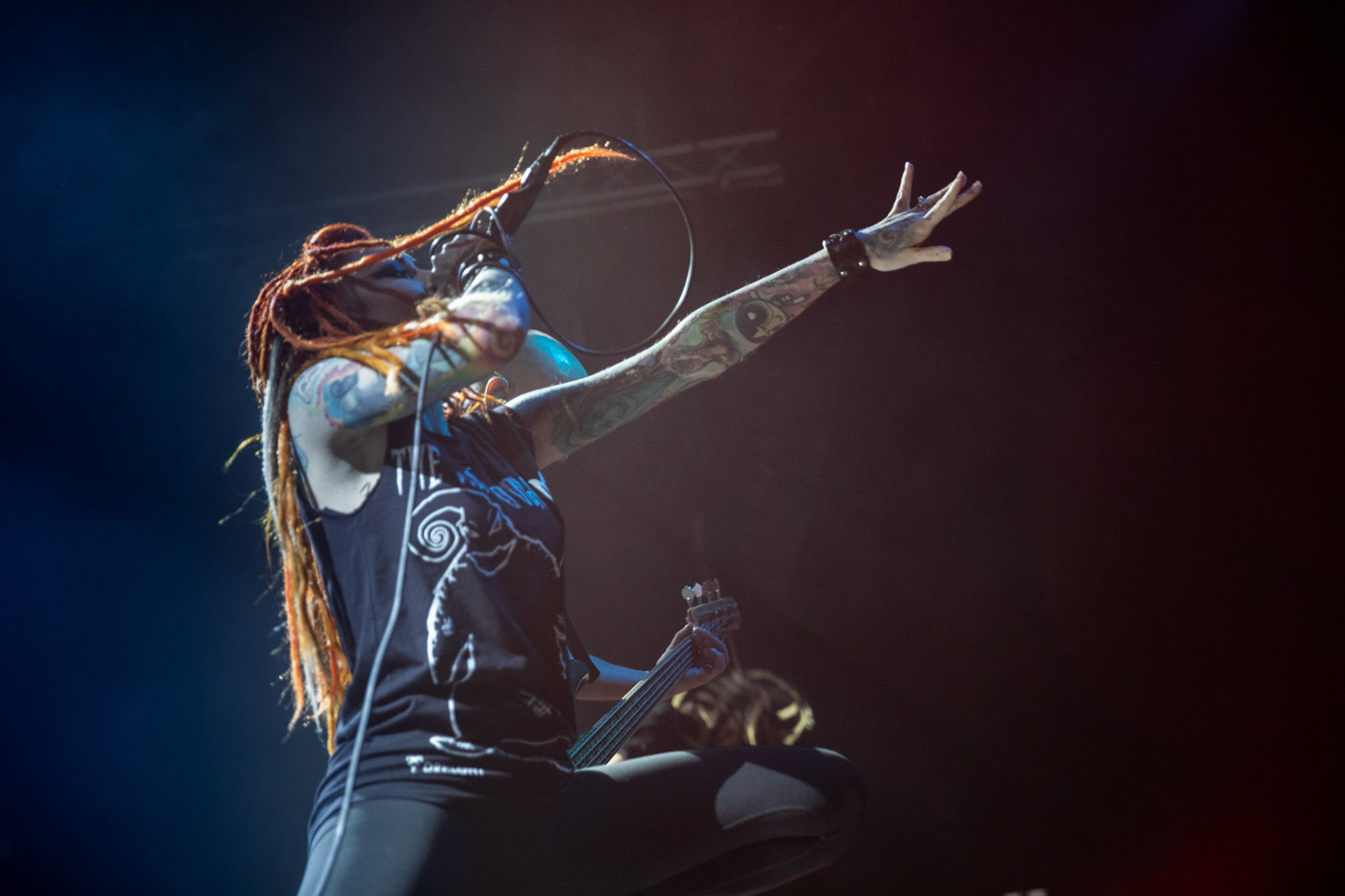 01.03.2019 Infected Rain- koncert warszawska Progresja, Infected Rain Moldovan nu metal, nu metalcore,
Vadim "Vidick" Ozhog - guitars, 
Vladimir Babici - bass, 
Serghei Babici - guitars, 
Eugen Voluta - drums,
Elena "Lena Scissorhands" Cataraga - vocals,