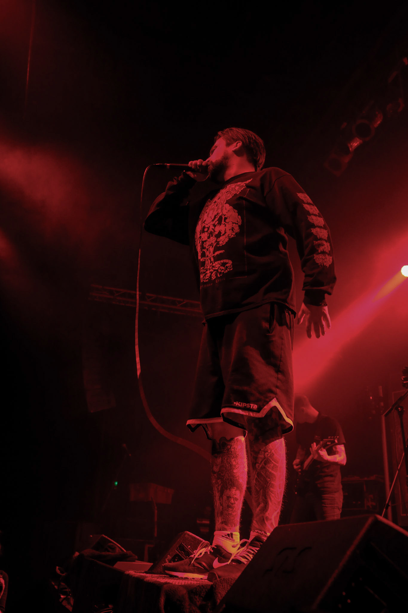 30.11.2018 Knock Out Tour 2018 - Warszawa Progresja - DROWN MY DAY deathcore, metalcore, death metal, 

Maciek "Groov" Korczak wokal, 
Arkadiusz Antosz gitara basowa, 
Sergiusz Smolnicki gitara, 
Sławomir Wojtas gitara, 
Kuba Homik perkusja, fot. Andrzej Wasilkiewicz/Reporter