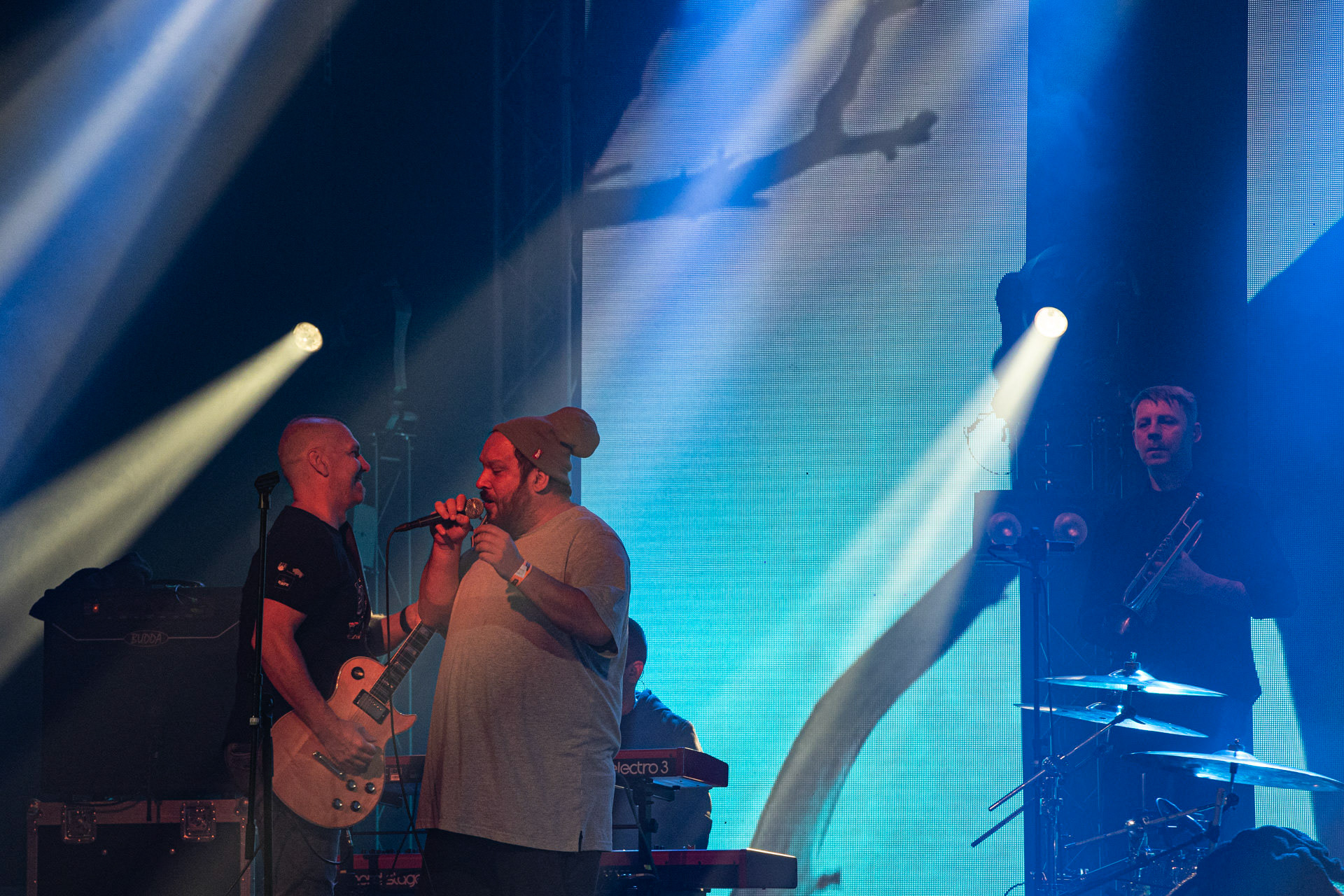 KULT - koncert Pomaranczowa Trasa 2021 - Warszawa Stodoła. 29 pazdziernika 2021. Jan ”Janusz” Staszewski wokal,Rock, rock progresywny, rock alternatywny, punk, nowa fala, polski rock.fot. Andrzej kaziq Wasilkiewicz/Reporter