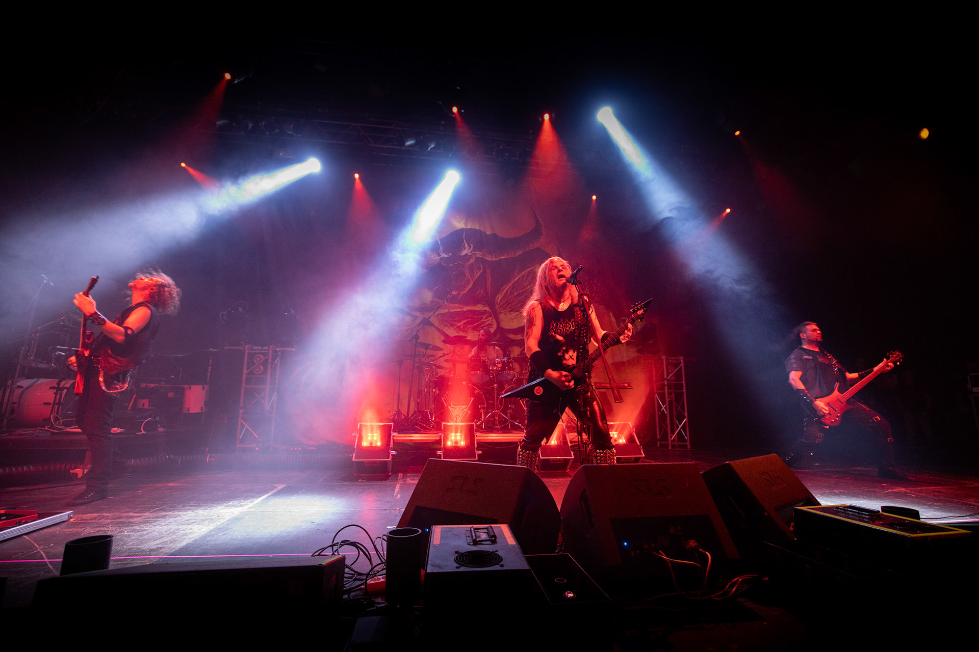 Legendy Metalu Vader - Death Metal - koncert Legendy Metalu w warszawskiej Progresji, 
Peter: Guitar + Vocals
Pajak: Guitar
Hal: Bass
James: Drums
fot. Andrzej kaziq Wasilkiewicz/Reporter