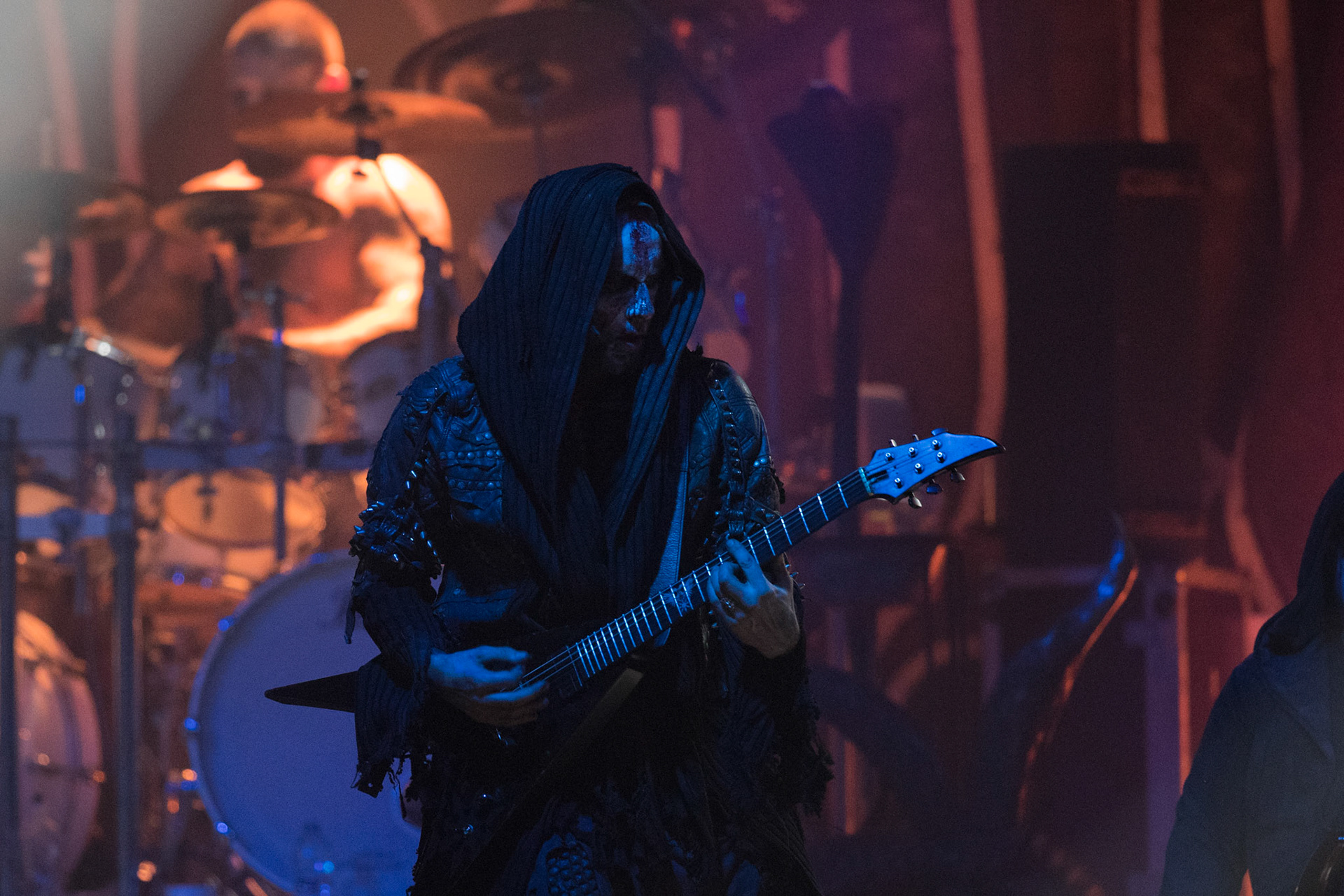 15.12.2017r. Behemoth koncert Merry Christless - Warszawa Progresja, Adam "Nergal" Darski – gitara, wokal prowadzący, 
Zbigniew "Inferno" Promiński – perkusja,
Tomasz "Orion" Wróblewski – gitara basowa, Patryk "Seth" Sztyber – gitara,  fot. Andrzej Wasilkiewicz/Reporter