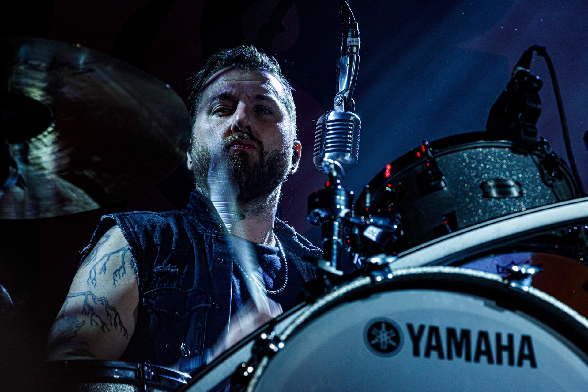 7.10.2022 Warszawski koncert Three Days Grace w klubie Progresja.Kanadyjczycy promuja nowy album EXPLOSIONS.n/z Barry Stock – gitara, n/z Brad Walst – gitara basowa, n/z Neil Sanderson – perkusja, instrumenty klawiszowe, n/z Matt Walst – wokal,Produkcja Knock Out Productions, Fot. Andrzej Wasilkiewicz/Reporter