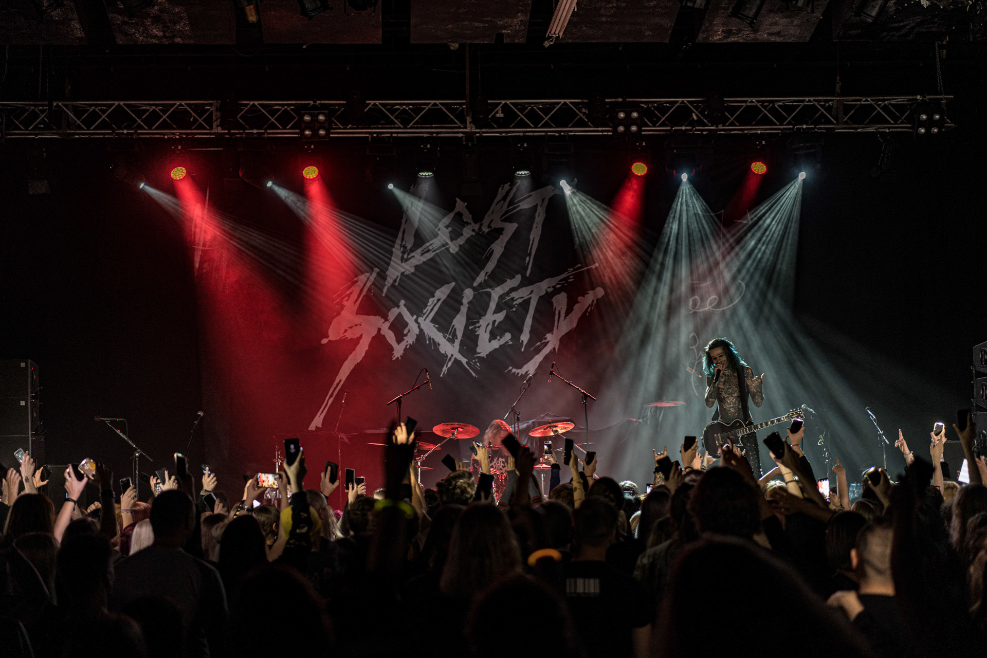 1.10.2022 Lost Society – na warszawskim koncercie trasy Sick and Dangerous Tour 2022 - finski thrash metalowy zespol, zalozony w 2010 roku w Jyvaskyla przez Samy Elbanna. W 2012 roku grupa wygrala w krajowych eliminacjach do Global Battle Of the Bands.  Lost Society zagrali przed BLIND CHANNEL w skladzieSamy Elbanna – wokal, gitara,Arttu Lesonen – gitara,Mirko Lehtinen – gitara basowa,Ossi Paananen – perkusja,Produkcja Winiary Bookings, klub Progresja, patronat Antyradio,fot. Andrzej Wasilkiewicz/Reporter