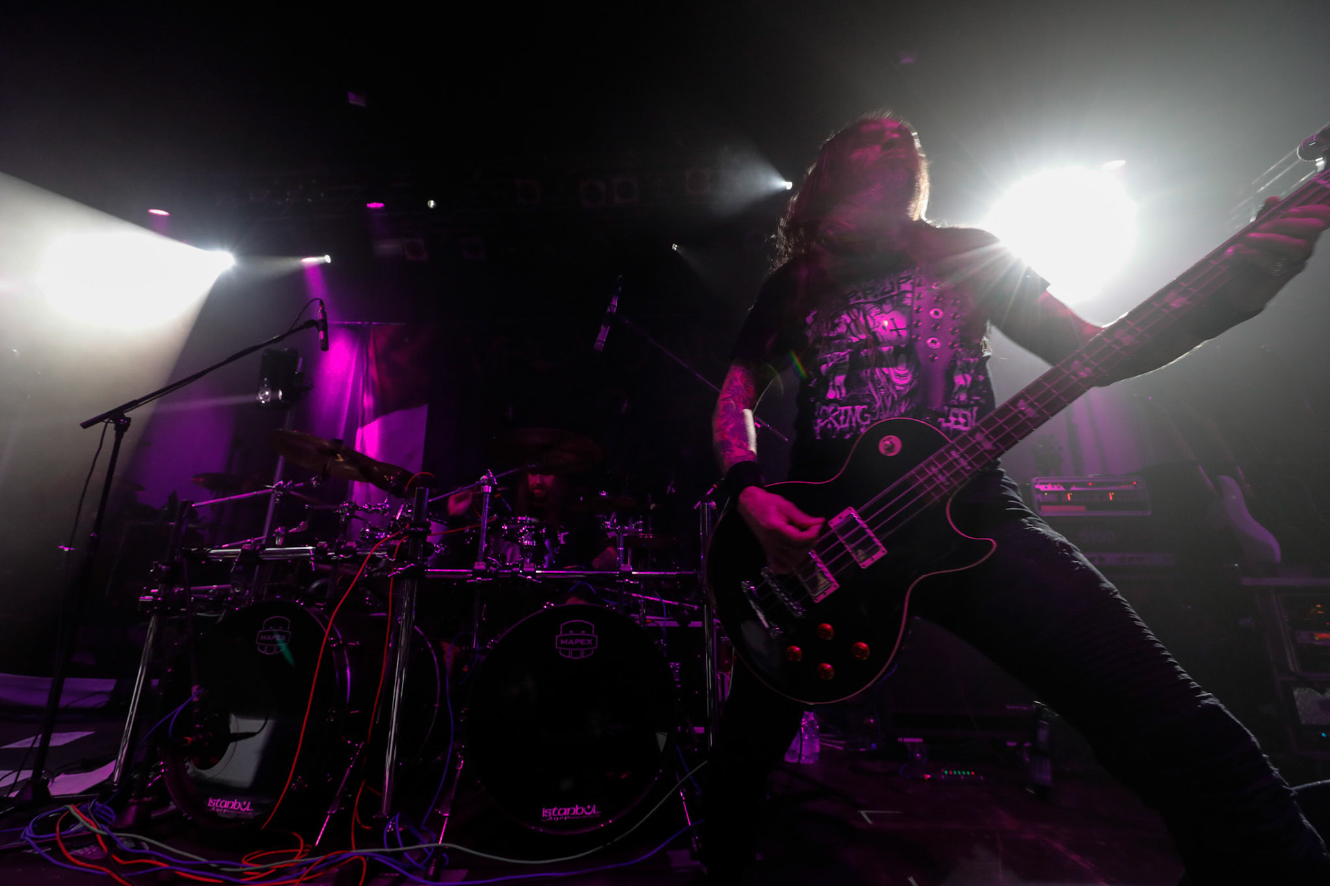 30.11.2018 Knock Out Tour 2018 - Warszawa Progresja -VIRGIN SNATCH  thrash metal, death metal,
Łukasz "Zielony" Zieliński wokal,
Grzegorz "Grysik" Bryła  gitara, 
Paweł Pasek  gitara, 
Piotr "Anioł" Wącisz  gitara basowa, 
Jacek Nowak perkusja,  fot. Andrzej Wasilkiewicz/Reporter