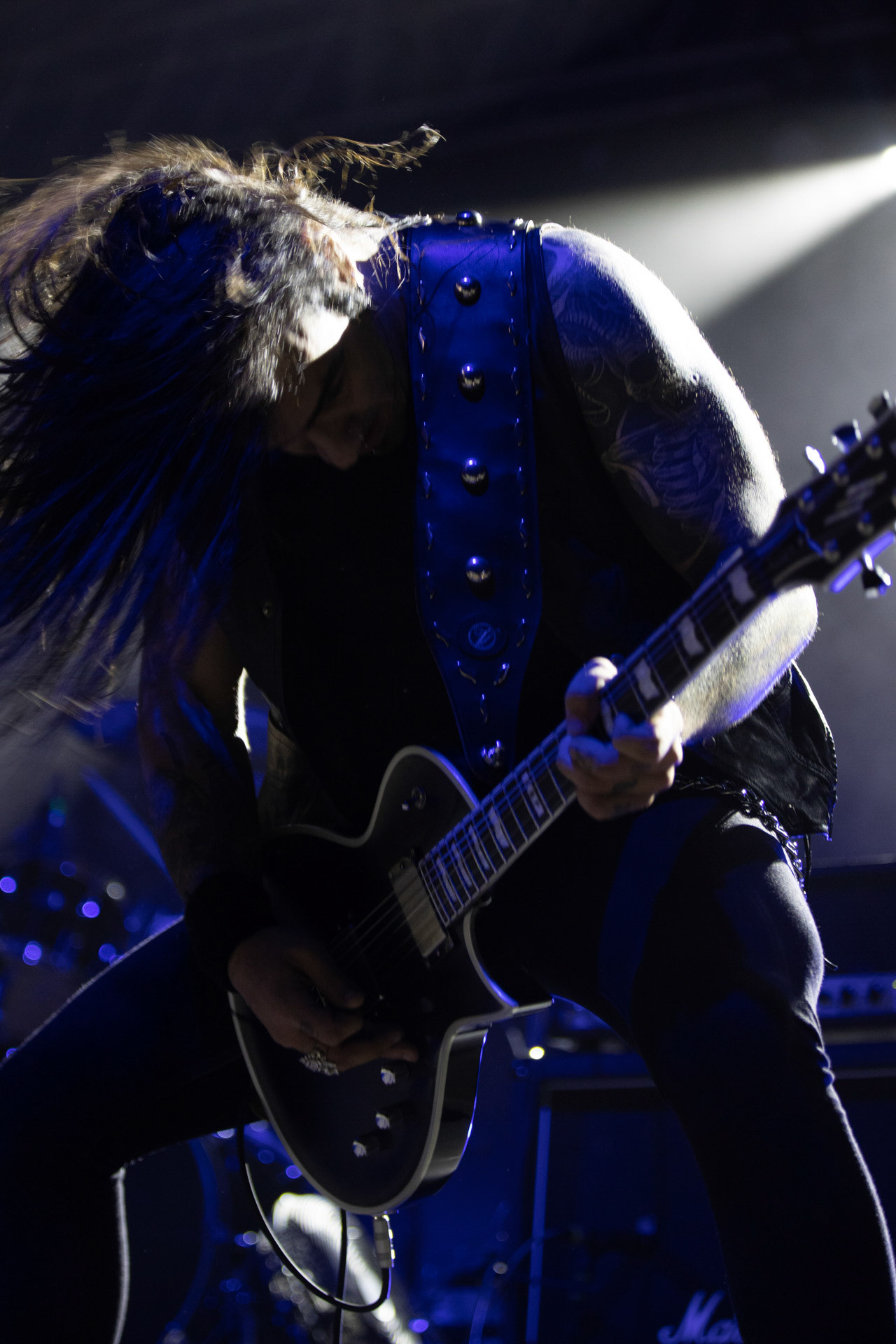 24.09.2021 koncert Rotting Christ, Warszawa, Progresja. N/z  Kostis Foukarakis fot. Andrzej Wasilkiewicz/REPORTER