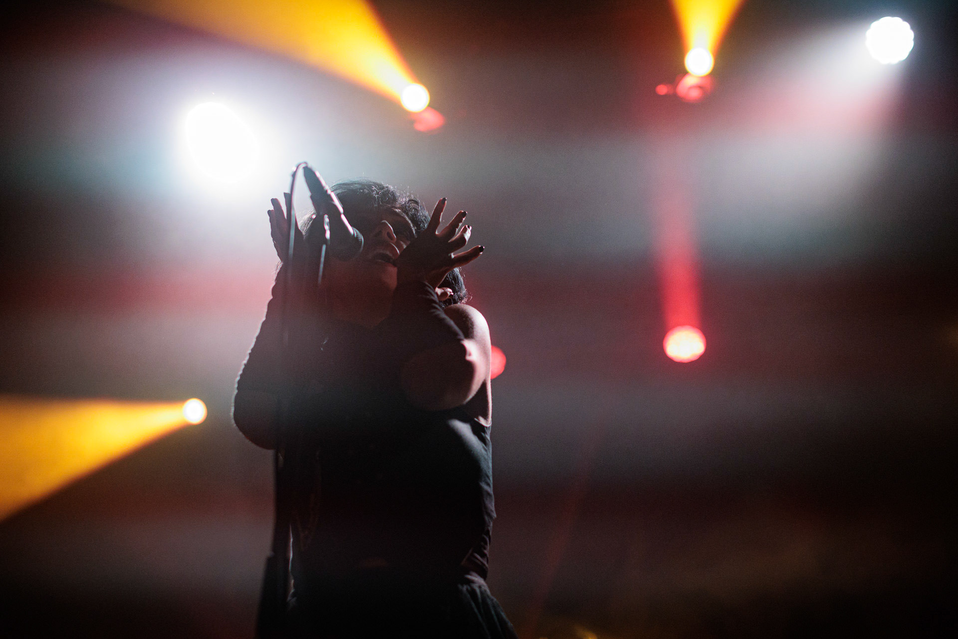 29.04.2022 Igorrr - Warszawski koncert francuskiego zespołu Gautier Serre inspirowany muzyka klasyczna, trip hopem, hip-hopem, death i black metalem, djentem, industrialem, czy tradycyjna muzyka.n/z Aphrodite Patoulidou – soprano vocals, Produkcja Knock Out Productions, klub Progresja.Wytwornia Metal Blade,fot. Andrzej Wasilkiewicz/Reporter