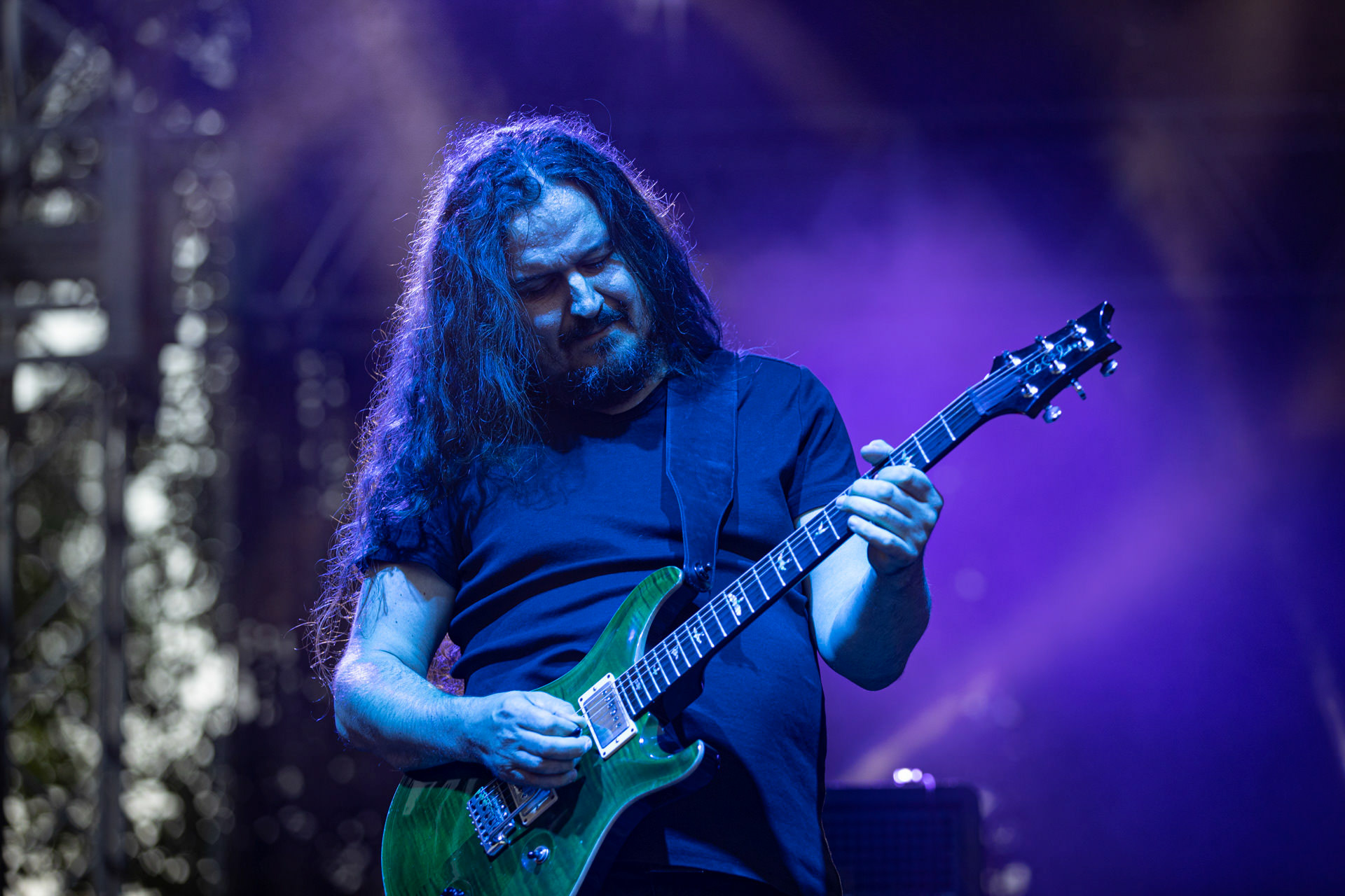 21.08.2021 koncert Riverside 20 lecie w Warszawie,Letnia scena Progresji, Gramy do Woli.n/z Maciej Meller - gitara,Fot. Andrzej Wasilkiewicz/Reporter