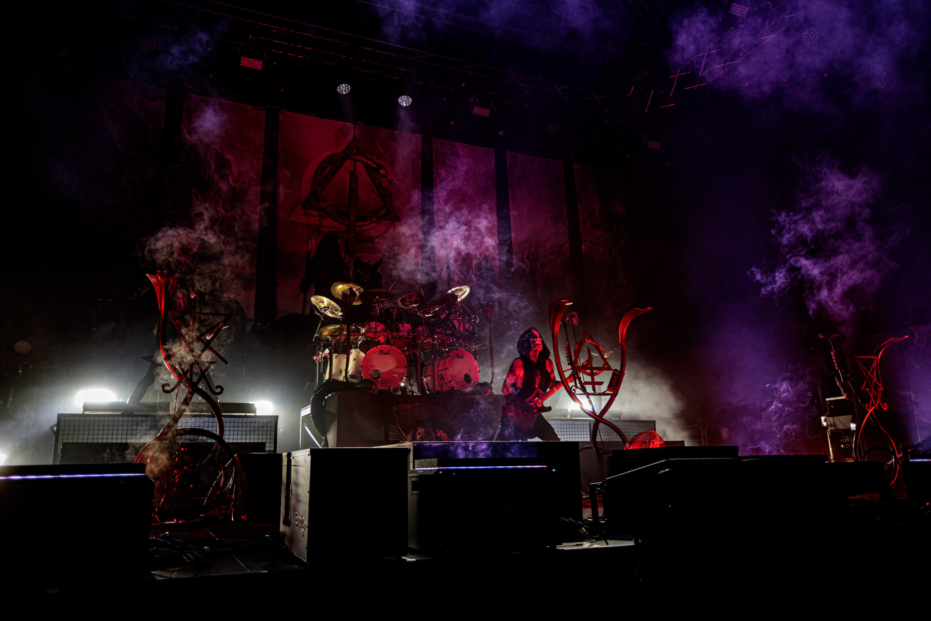 19.10.2022 BEHEMOTH - The European Siege 2022,Adam Nergal Darski - wokal, gitara,Zbigniew Inferno Prominski - perkusja,Tomasz Orion Wroblewski - bass,Patryk Seth Sztyber gitara,Spodek Katowice Poland,fot. Andrzej Wasilkiewicz/Reporter