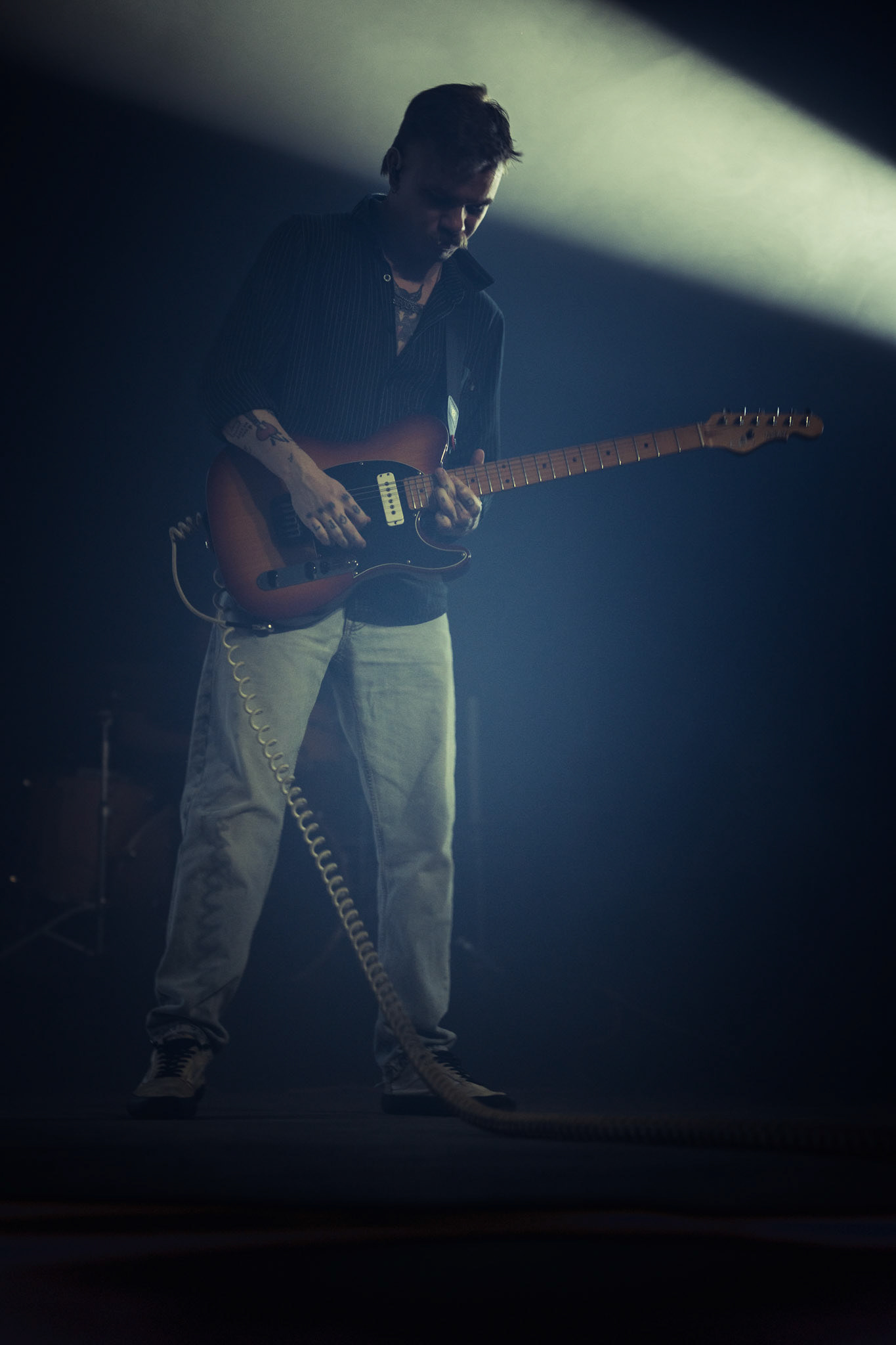 2023.12.15 WalusKraksaKryzys - Klub Stodola Warszawa wlasc. Sebastian Lukasz Gugulski – polski muzyk, grajacy muzyke z pogranicza indie rocka, post-punk revival i poezji spiewanej.fot. Andrzej Wasilkiewicz/REPORTER
