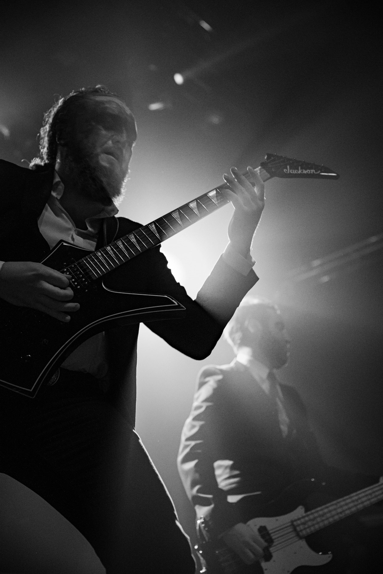 18.12.2021 Masturbator - Antysylwester Antyradia, 18 lat klubu Progresja,n/z Vithor/ growl-git, n/z Raefoth/bas, n/z Czaha/beki, n/z Mayhem/git,metal, blackmetal, thrashmetal, satanic old skull metal, fot. Andrzej Wasilkiewicz/Reporter