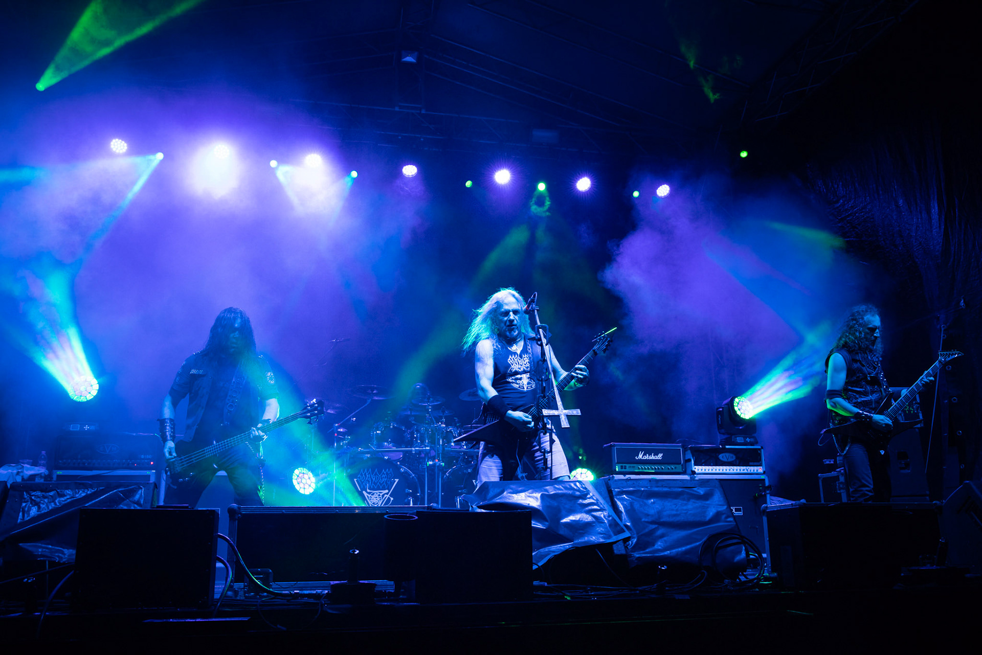 Vader - Death Metal - koncert w ramach Blitzkrieg MMXX warszawskia Progresja, Peter: Guitar + VocalsPajak: GuitarHal: BassJames: Drumsfot. Andrzej kaziq Wasilkiewicz/Reporter