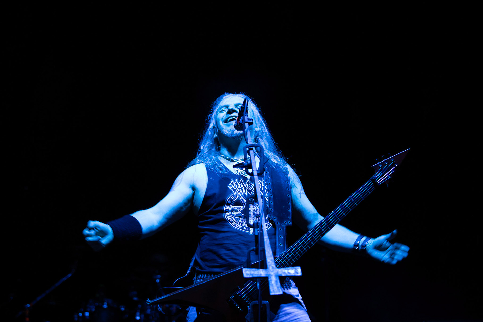 Vader - Death Metal - koncert w ramach Blitzkrieg MMXX warszawskia Progresja, Peter: Guitar + VocalsPajak: GuitarHal: BassJames: Drumsfot. Andrzej kaziq Wasilkiewicz/Reporter